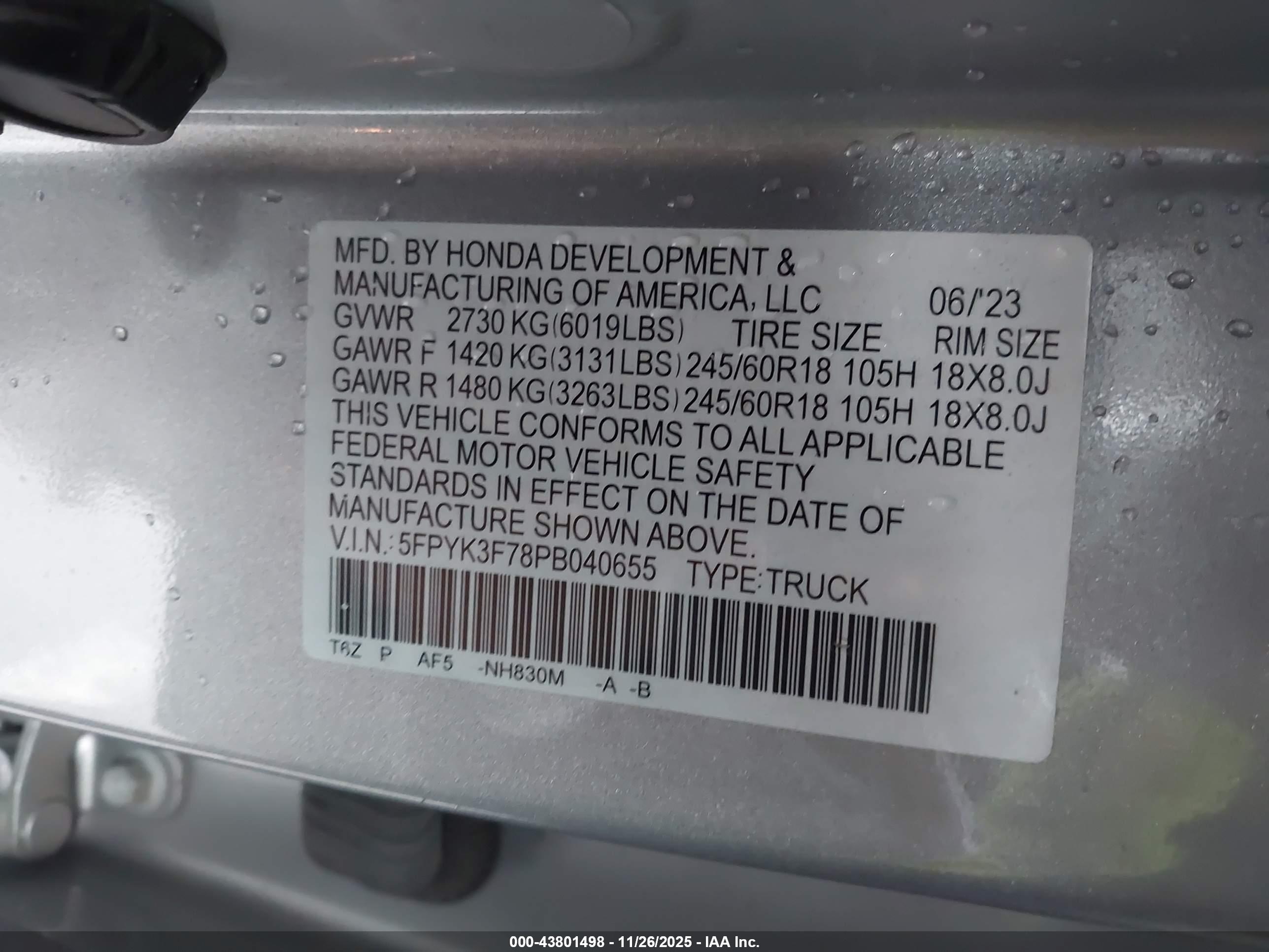 HONDA RIDGELINE image 9