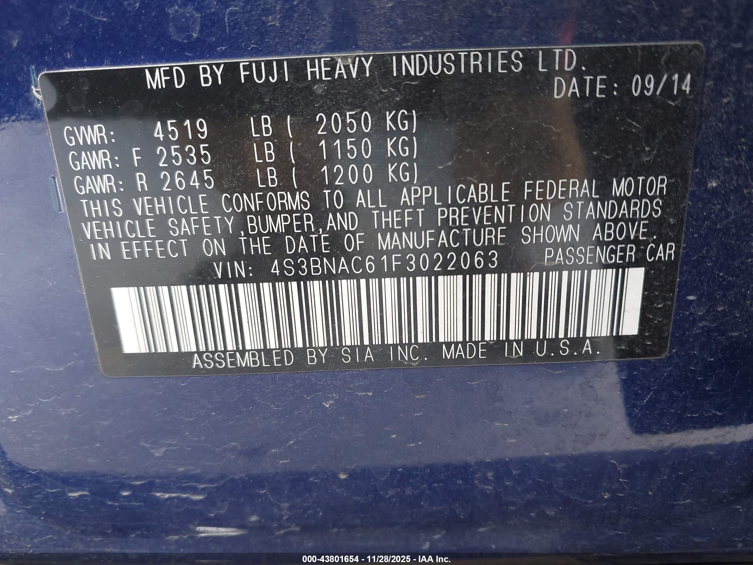 SUBARU LEGACY image 9