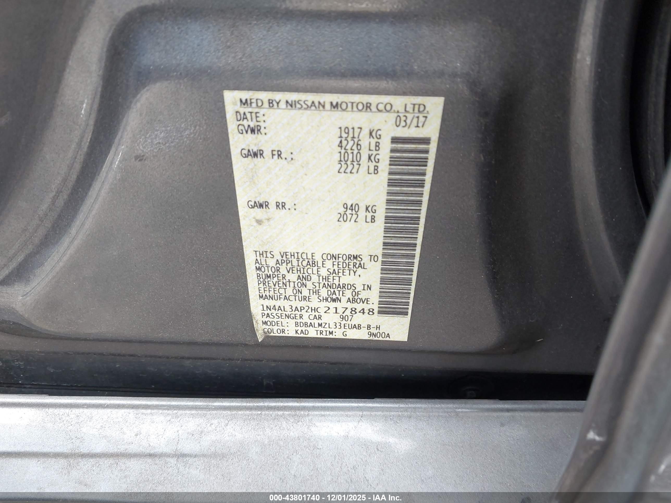 NISSAN ALTIMA image 9