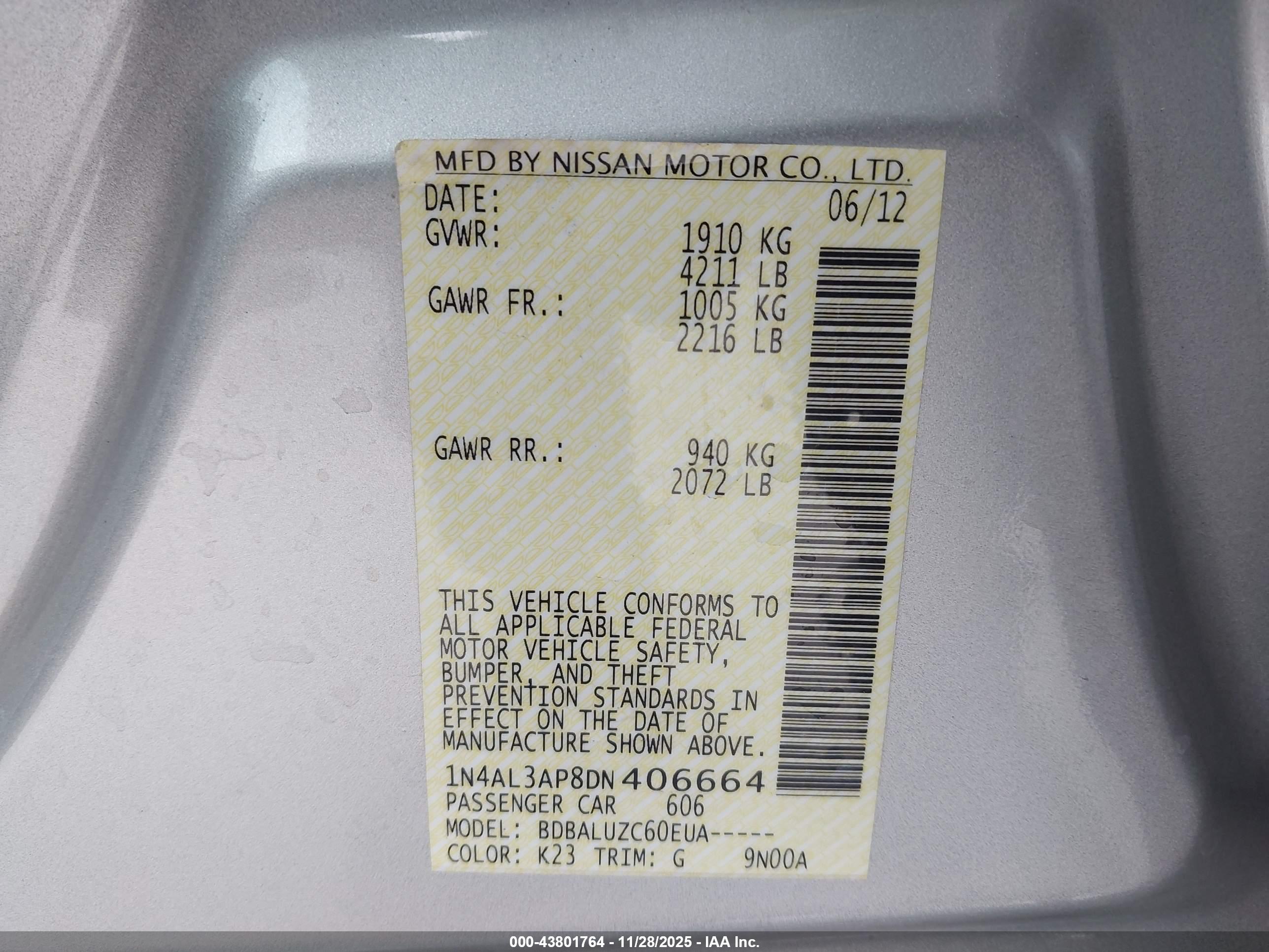 NISSAN ALTIMA image 9