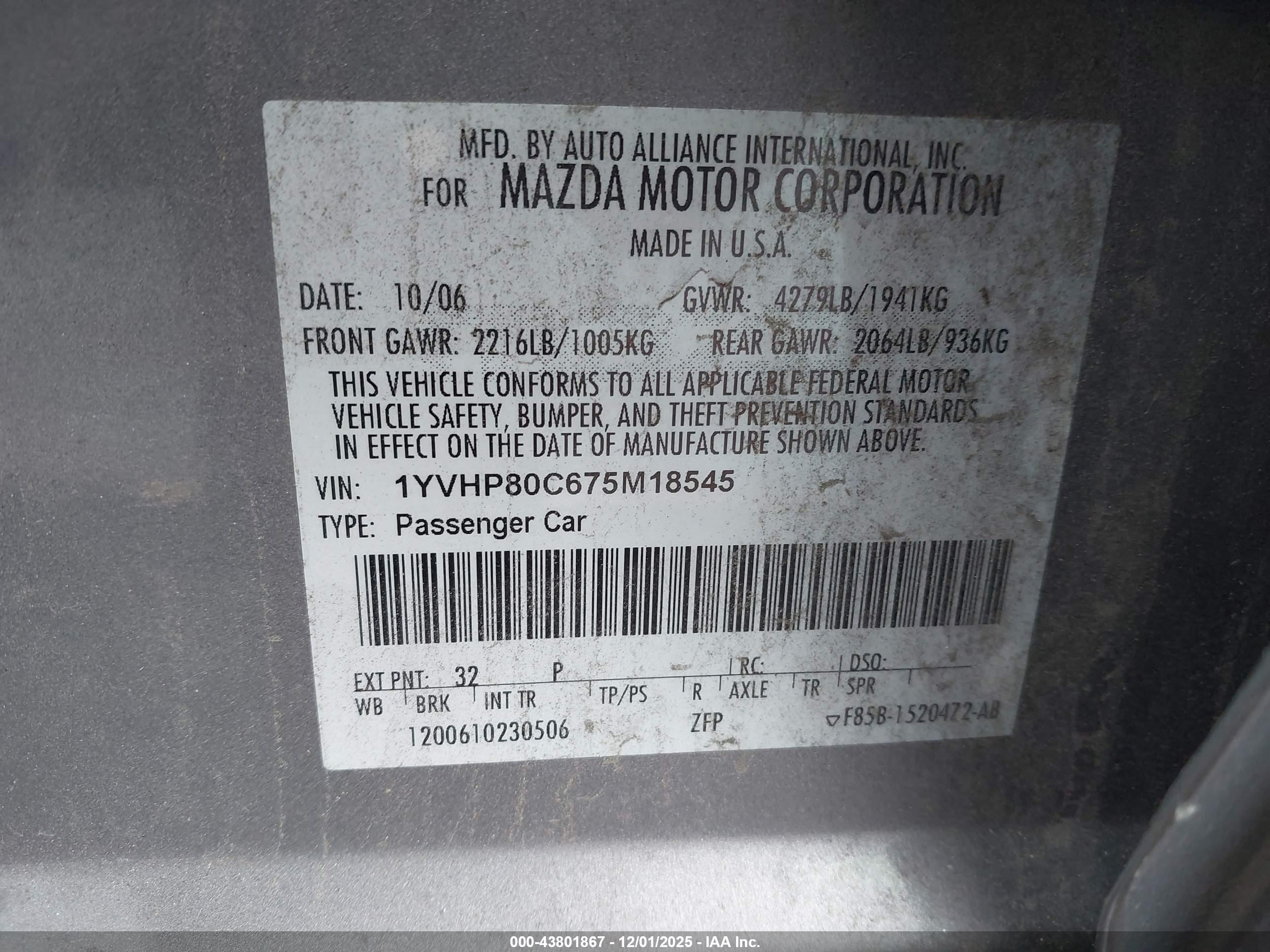 MAZDA MAZDA6 image 9