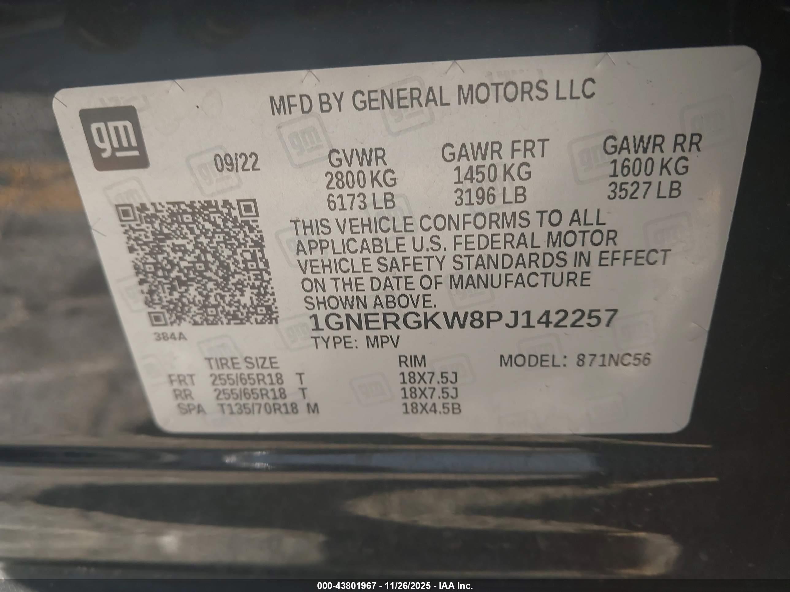 CHEVROLET TRAVERSE image 9