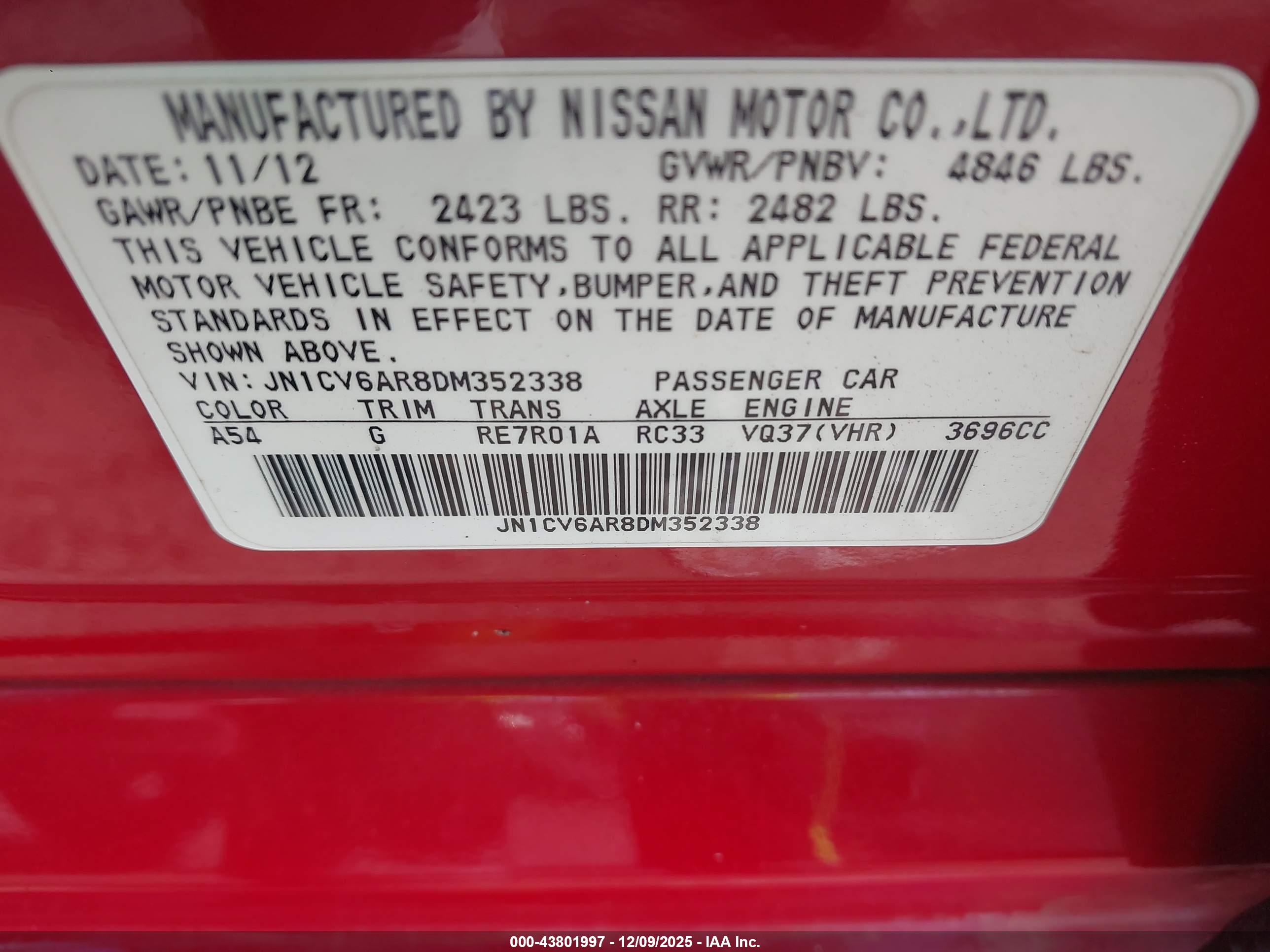 INFINITI G37X image 9
