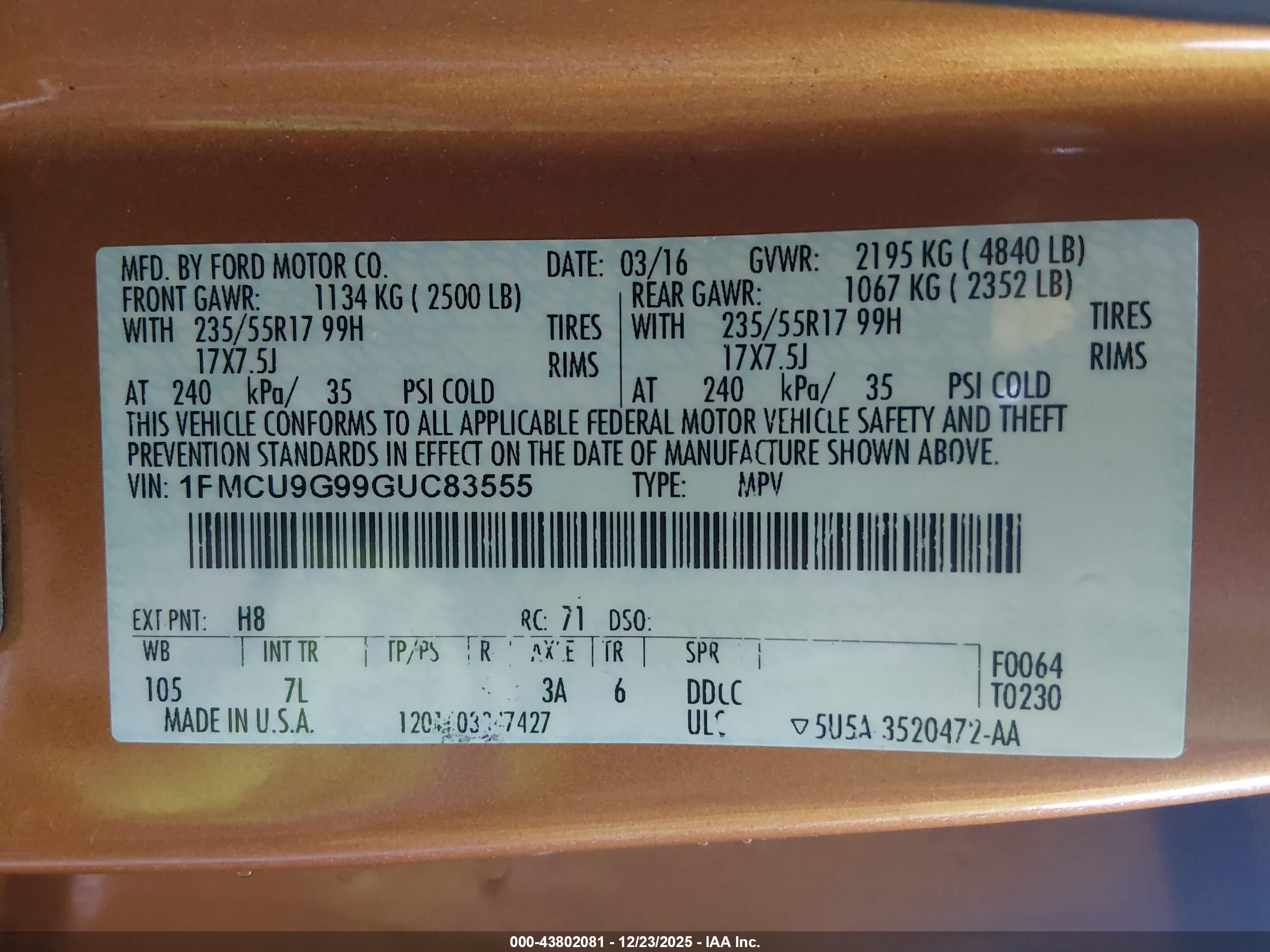FORD ESCAPE image 9