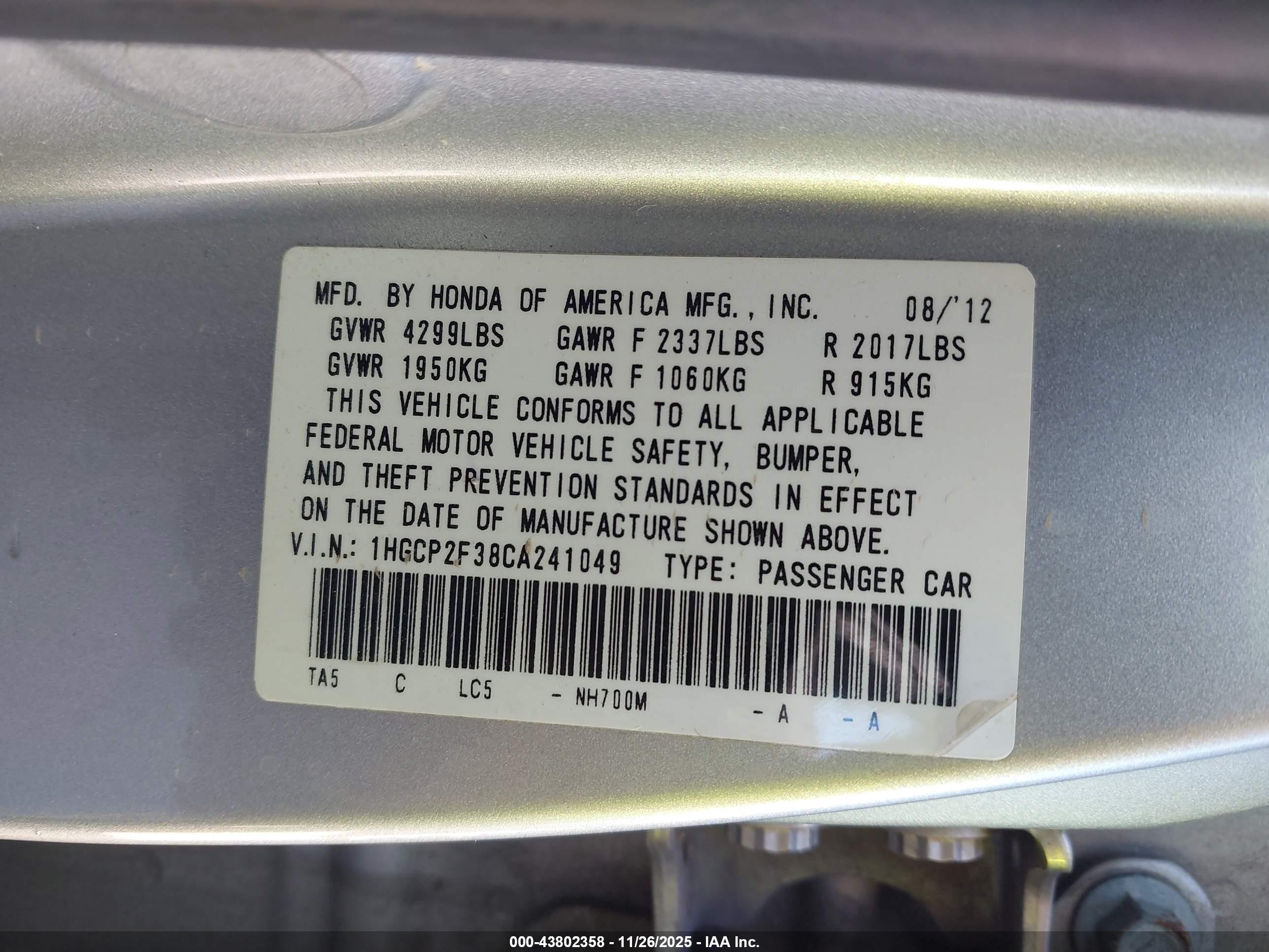 HONDA ACCORD image 9
