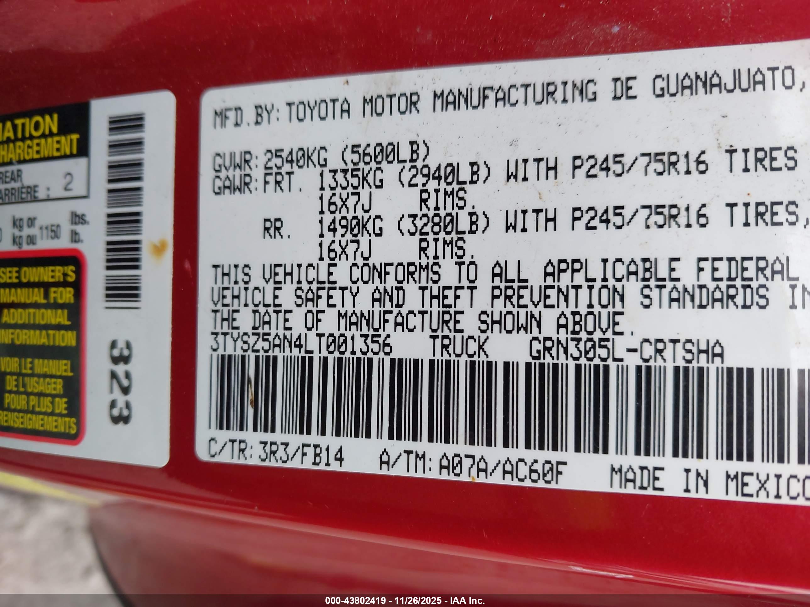 TOYOTA TACOMA image 9