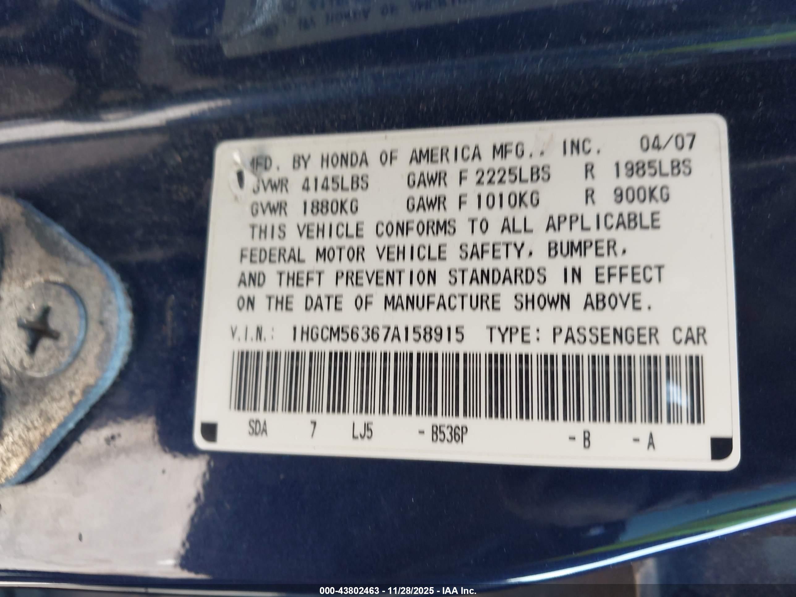 HONDA ACCORD image 9