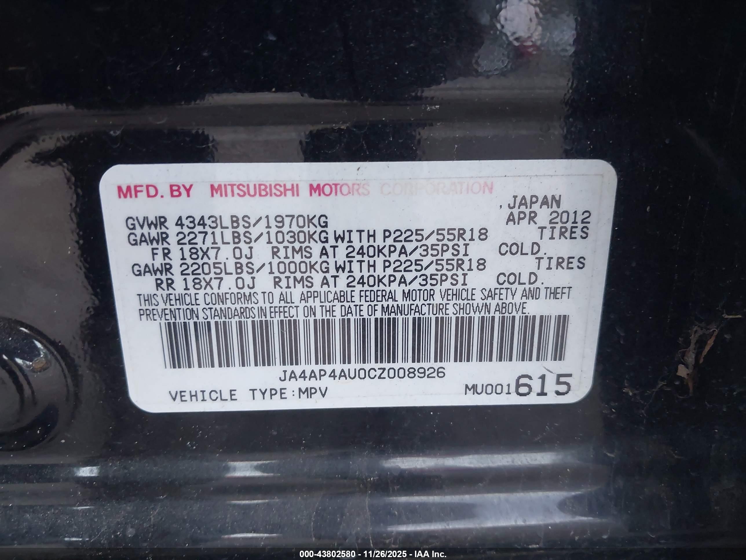 MITSUBISHI OUTLANDER image 9