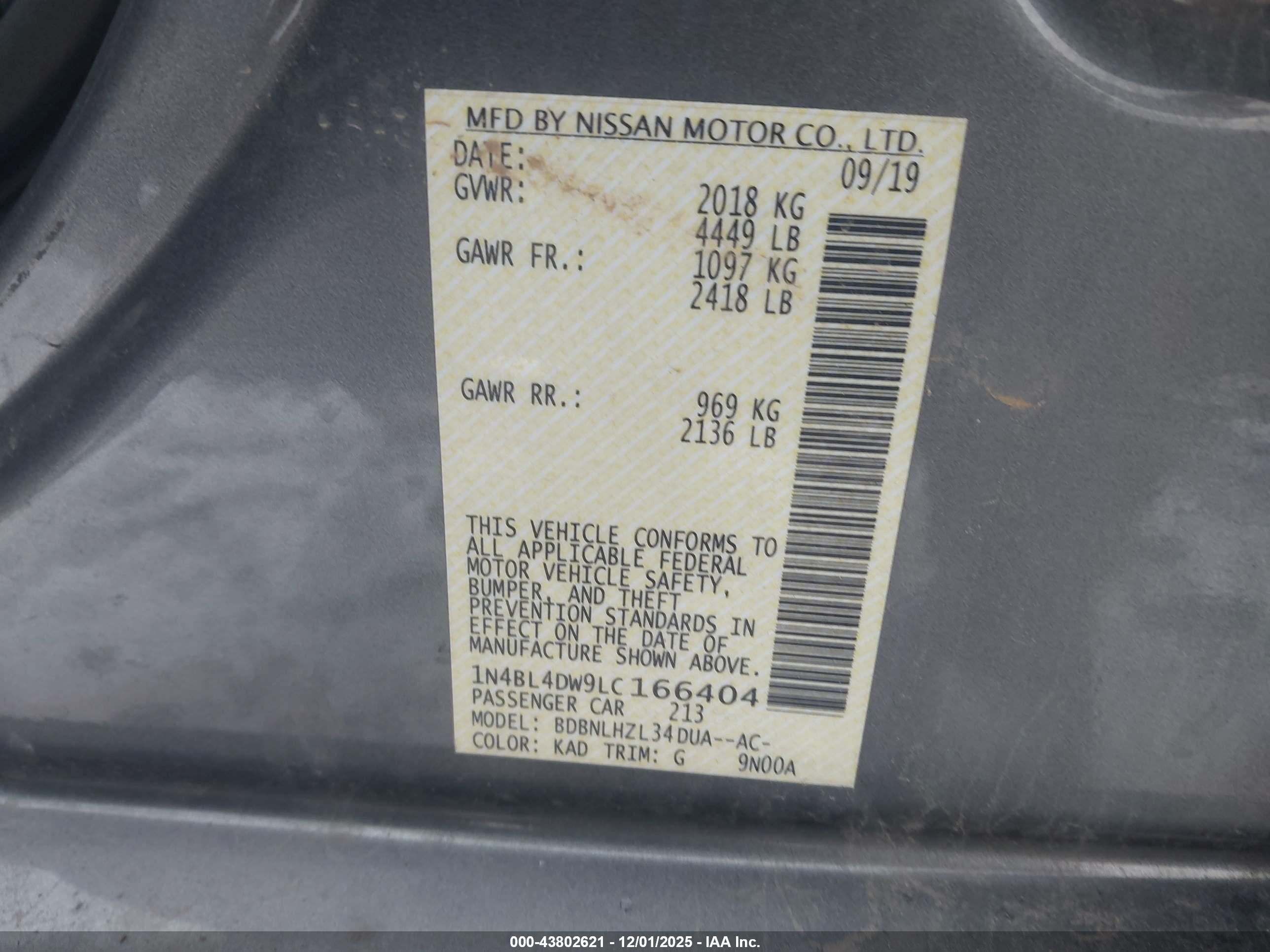 NISSAN ALTIMA image 9