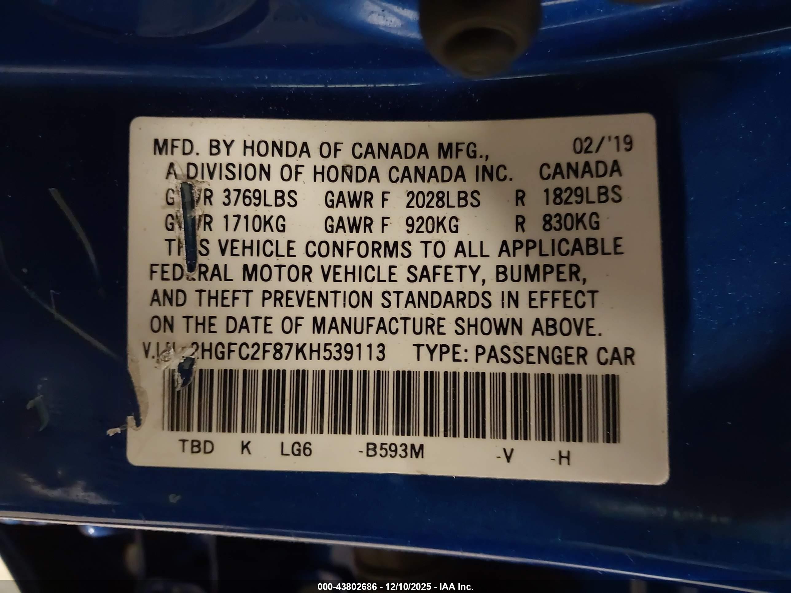 HONDA CIVIC image 9