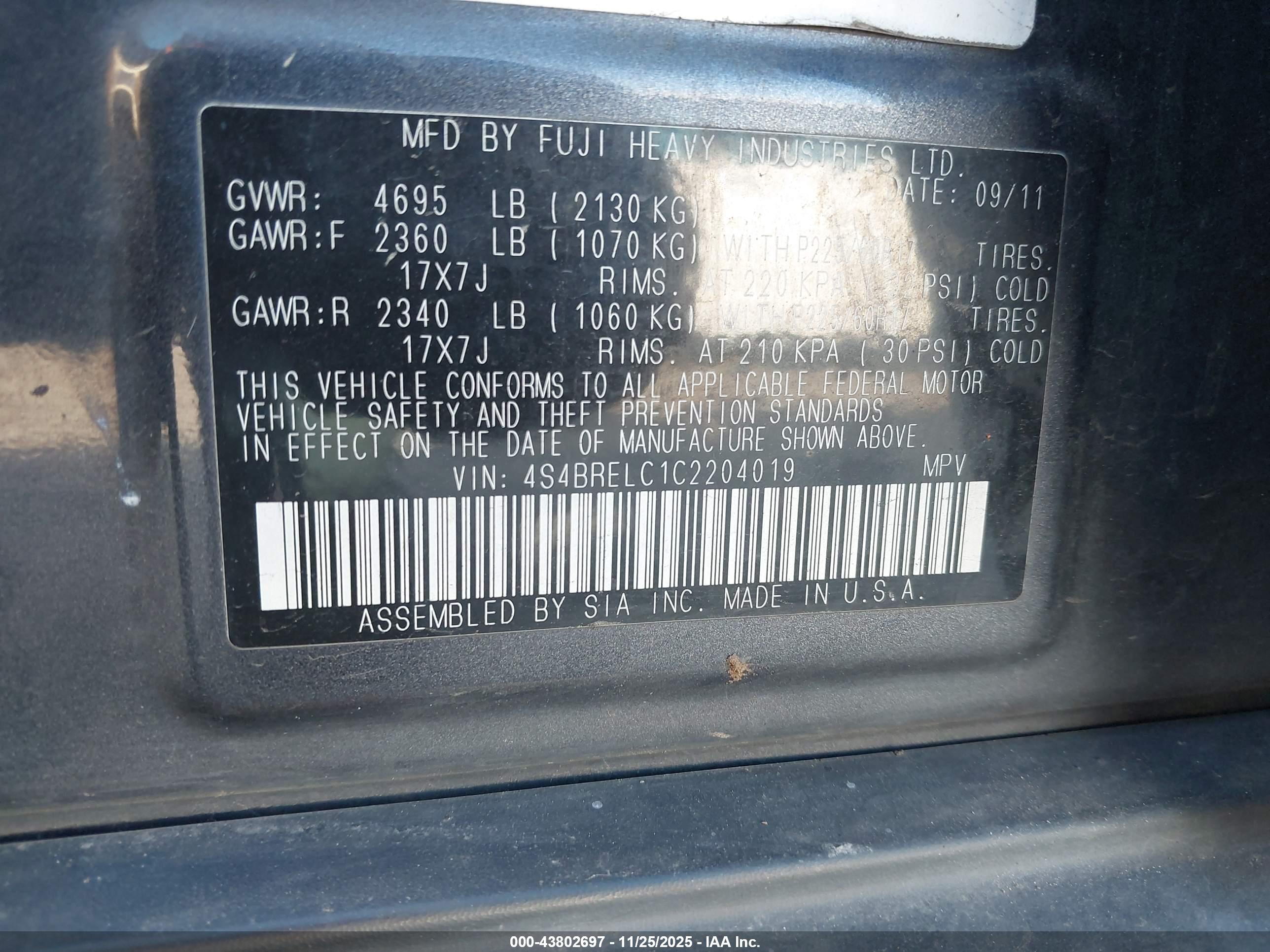 SUBARU OUTBACK image 9