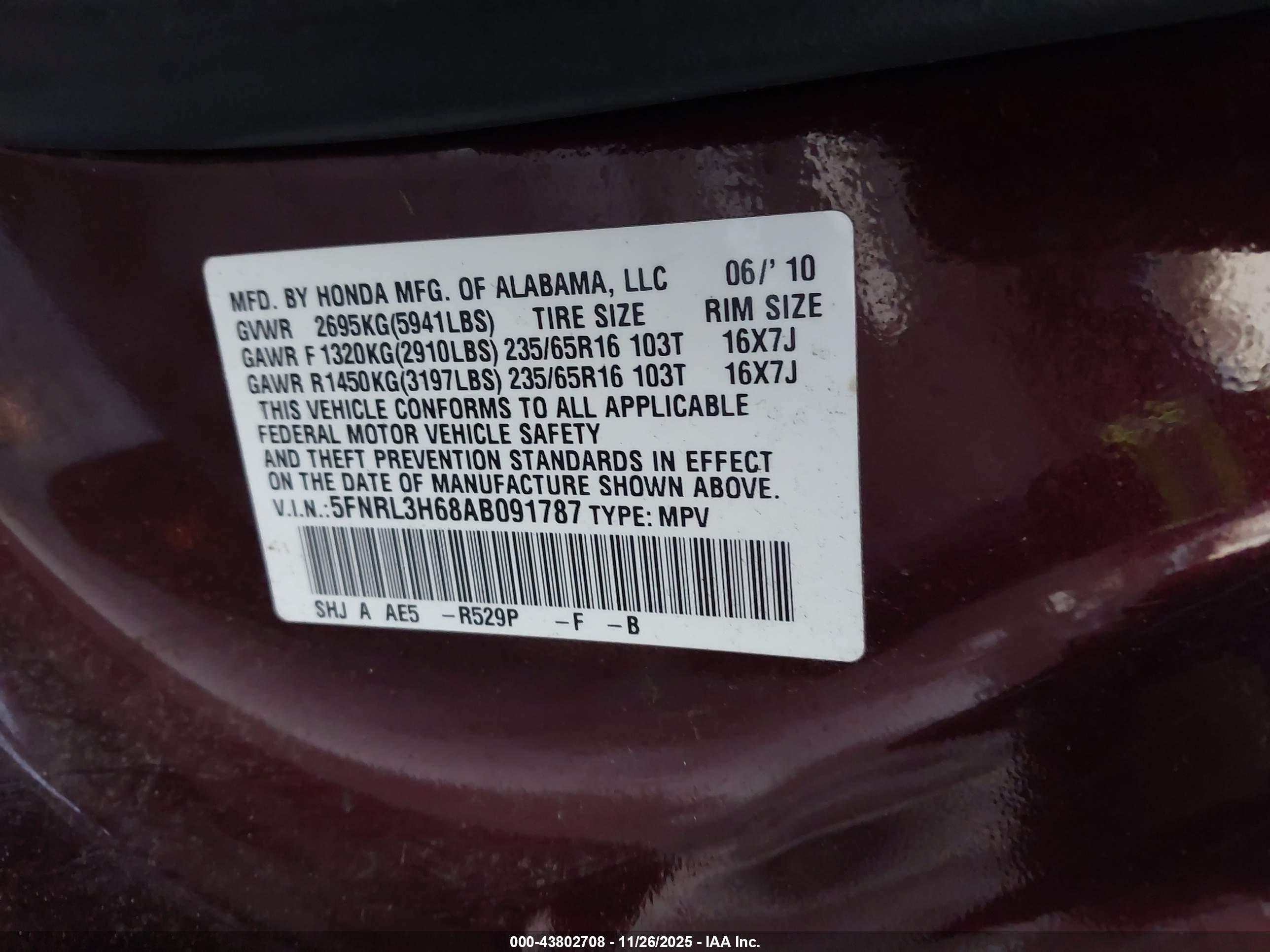 HONDA ODYSSEY image 9