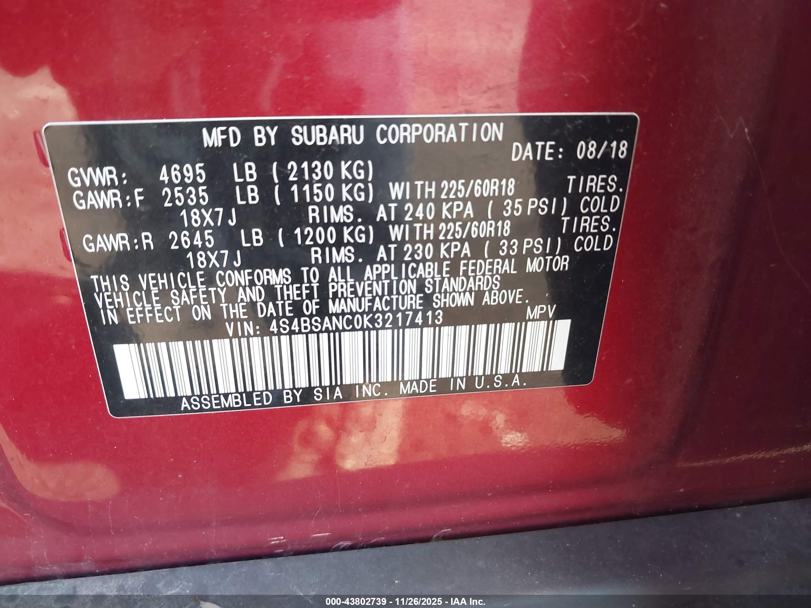 SUBARU OUTBACK image 9