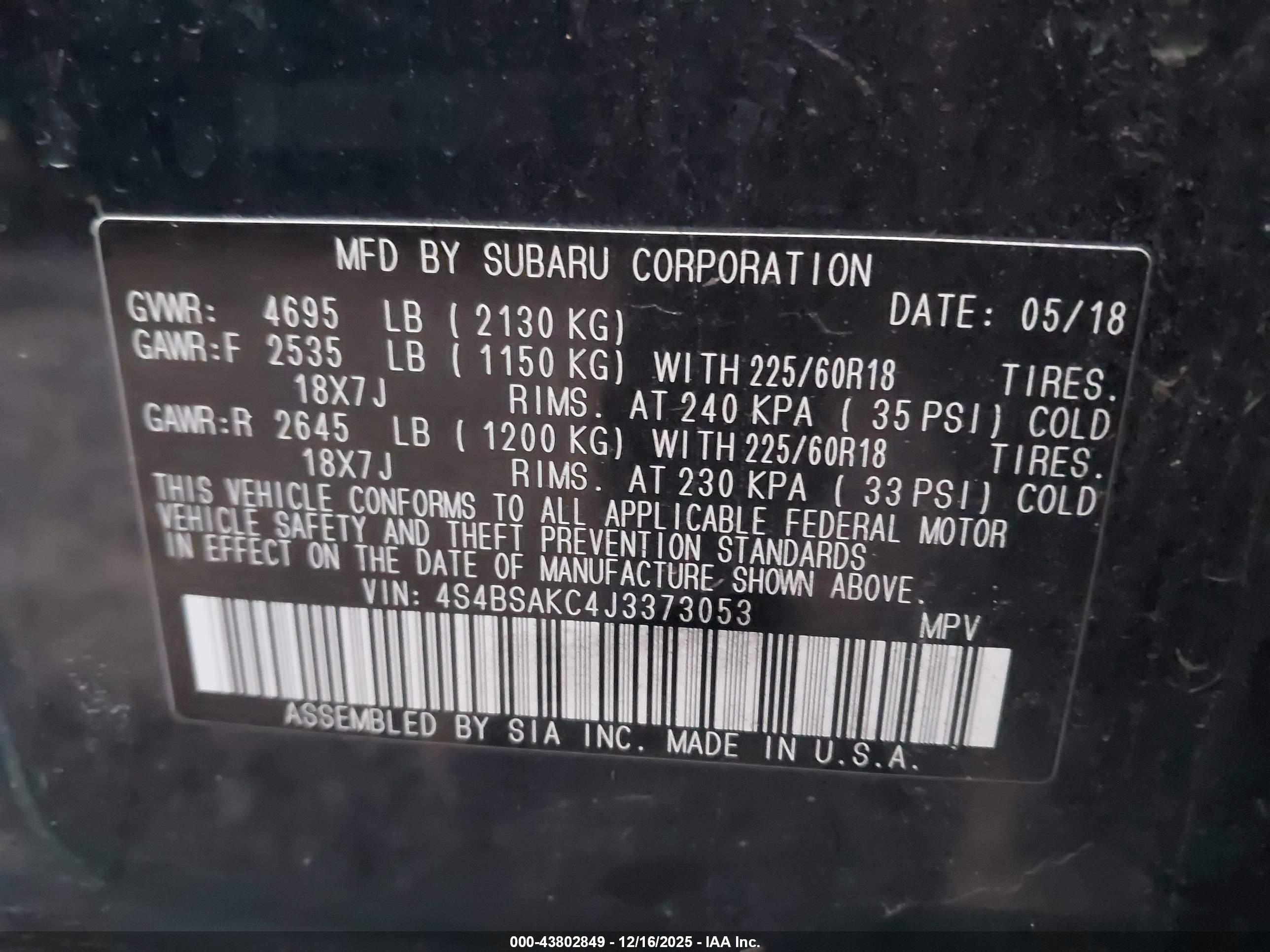 SUBARU OUTBACK image 9