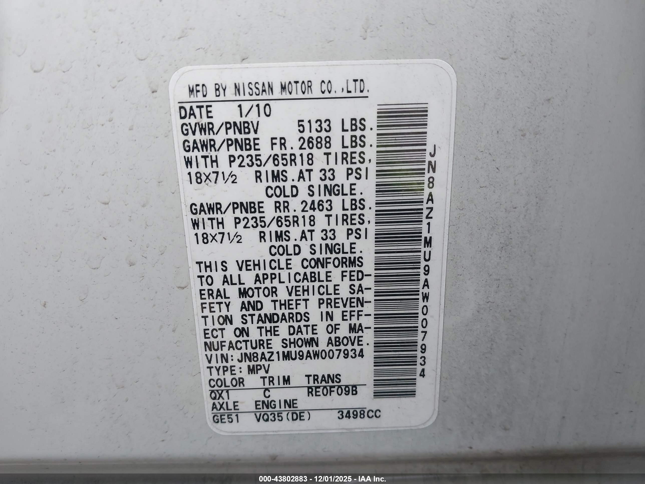NISSAN MURANO image 9