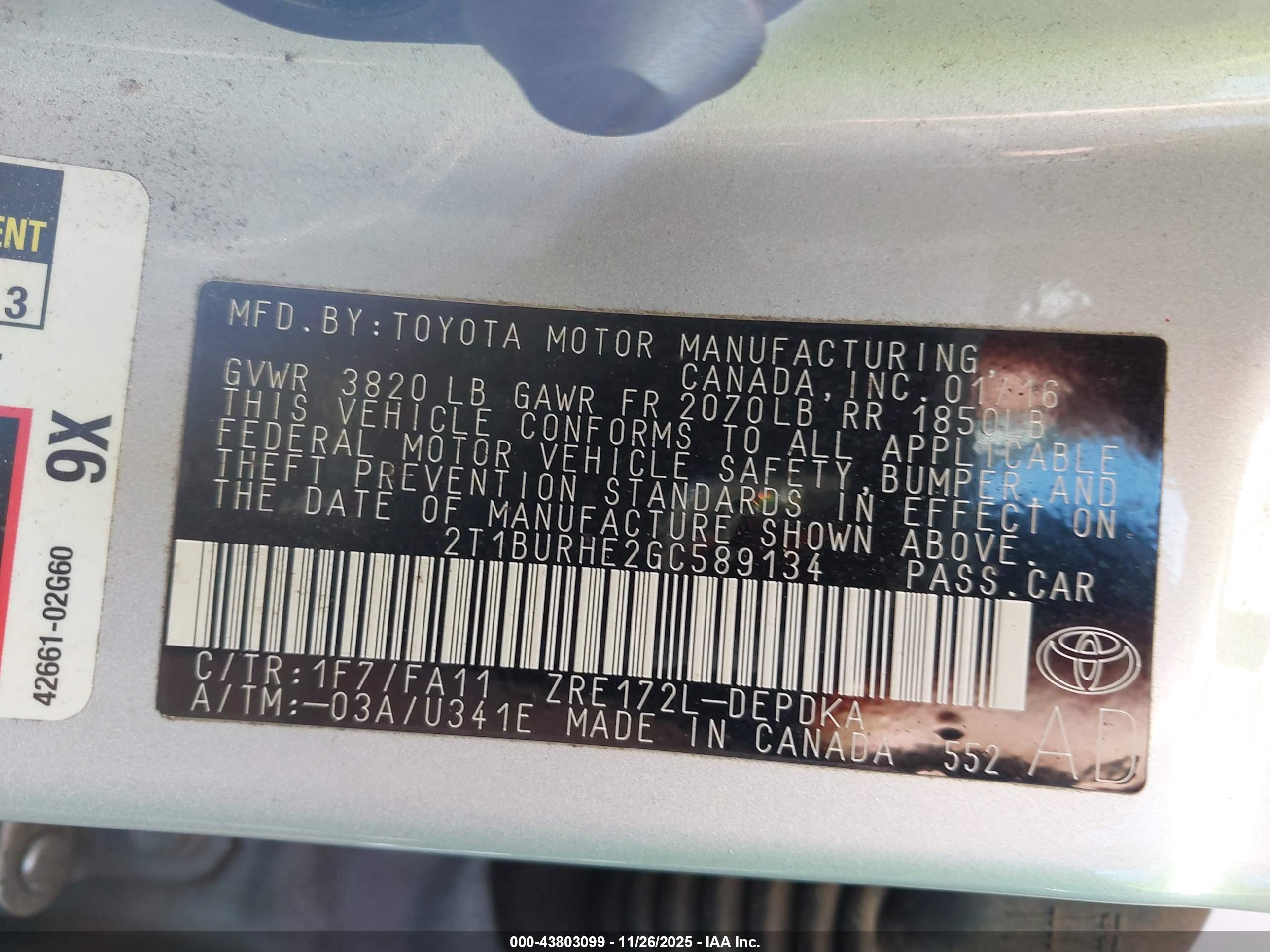 TOYOTA COROLLA image 9