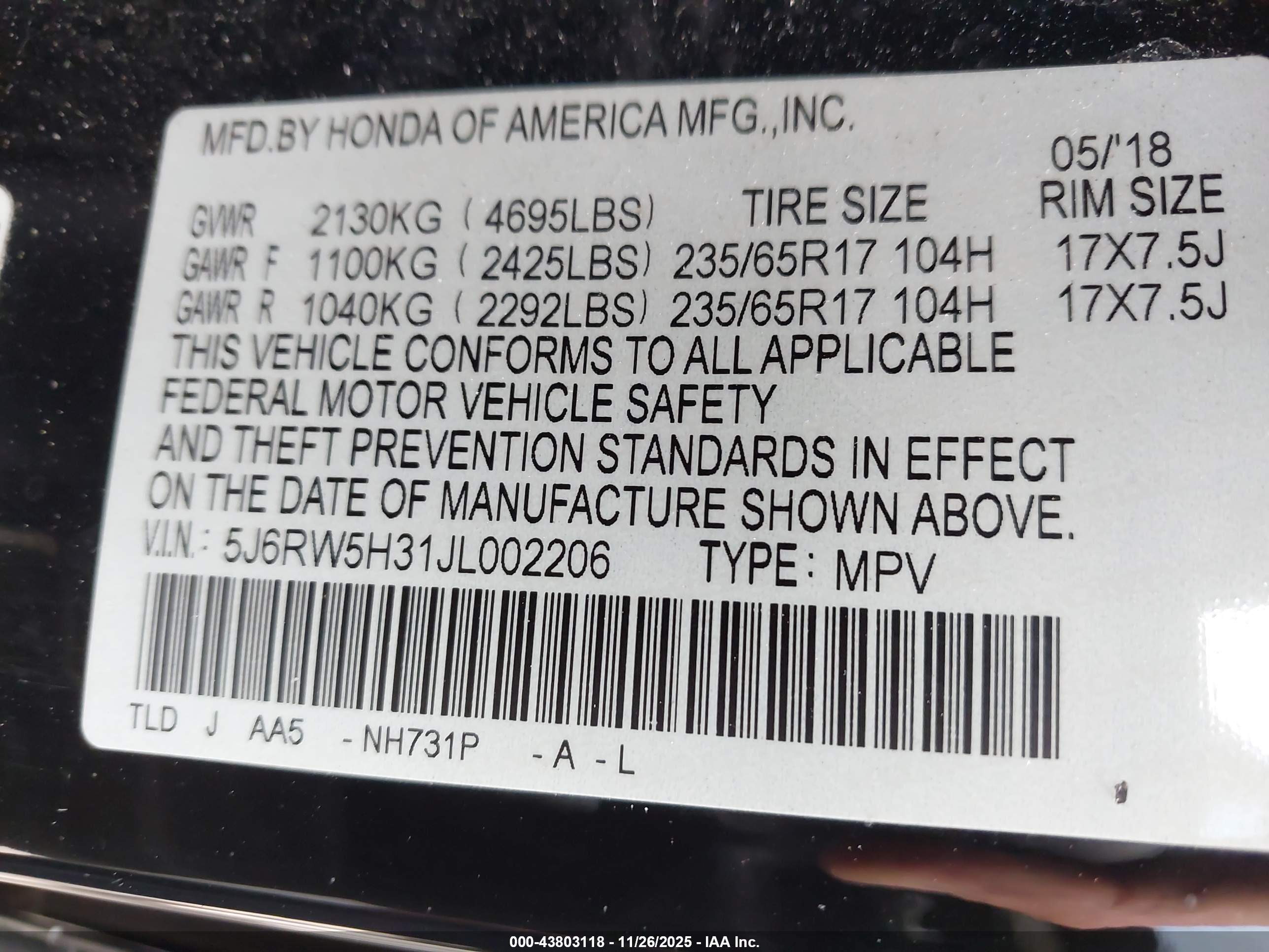 HONDA CR-V image 9