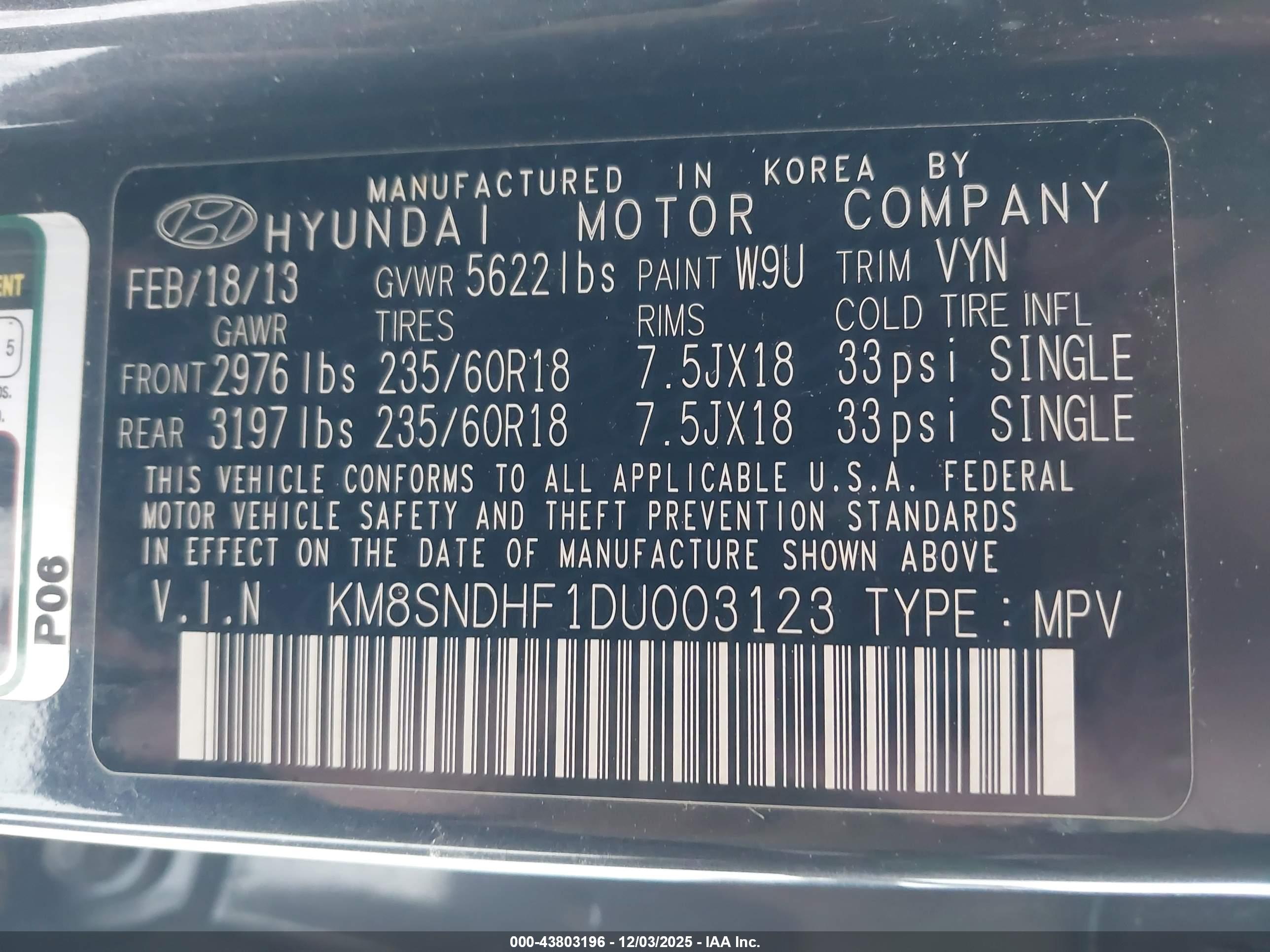 HYUNDAI SANTA image 9