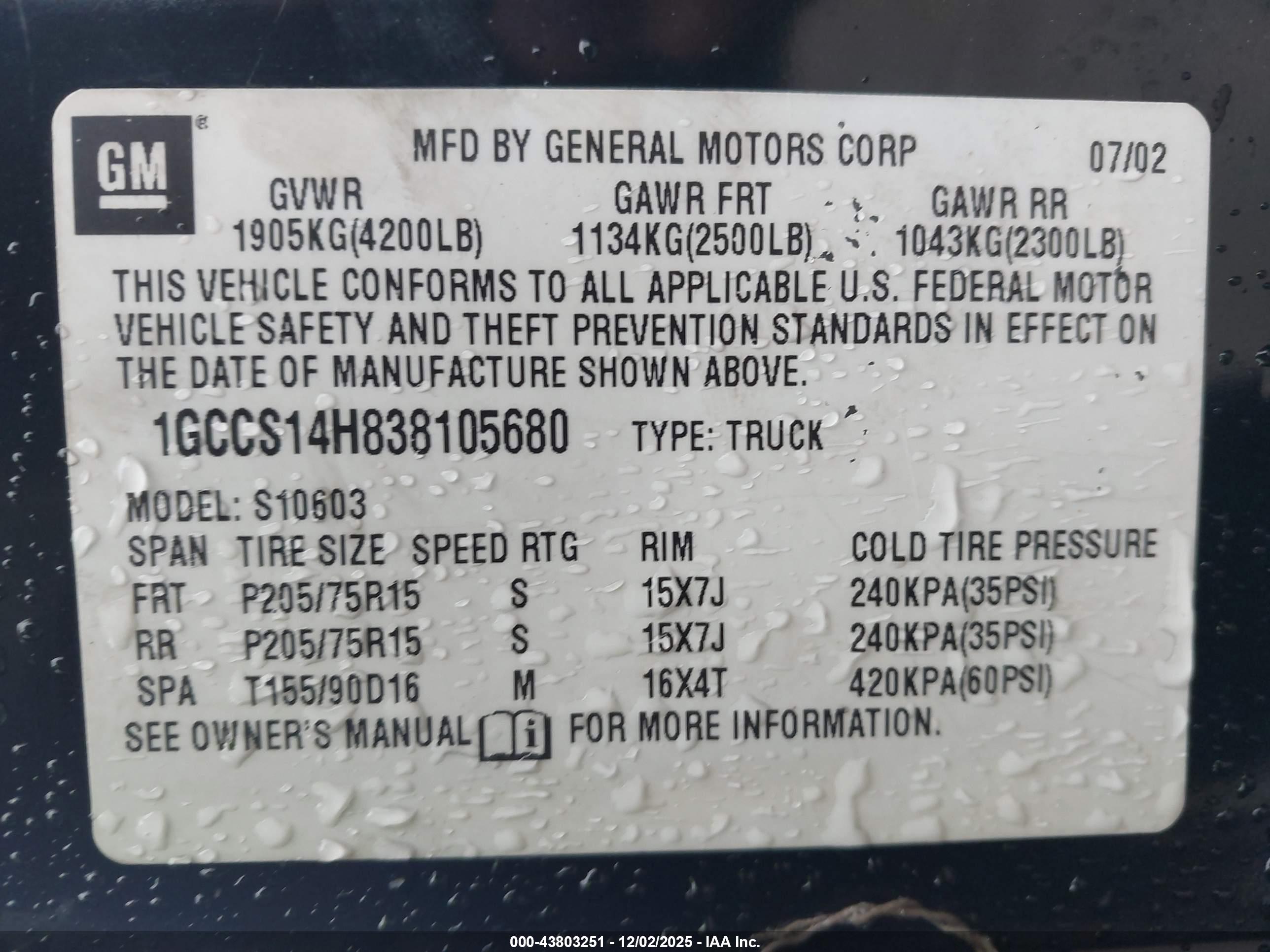 CHEVROLET S-10 image 9