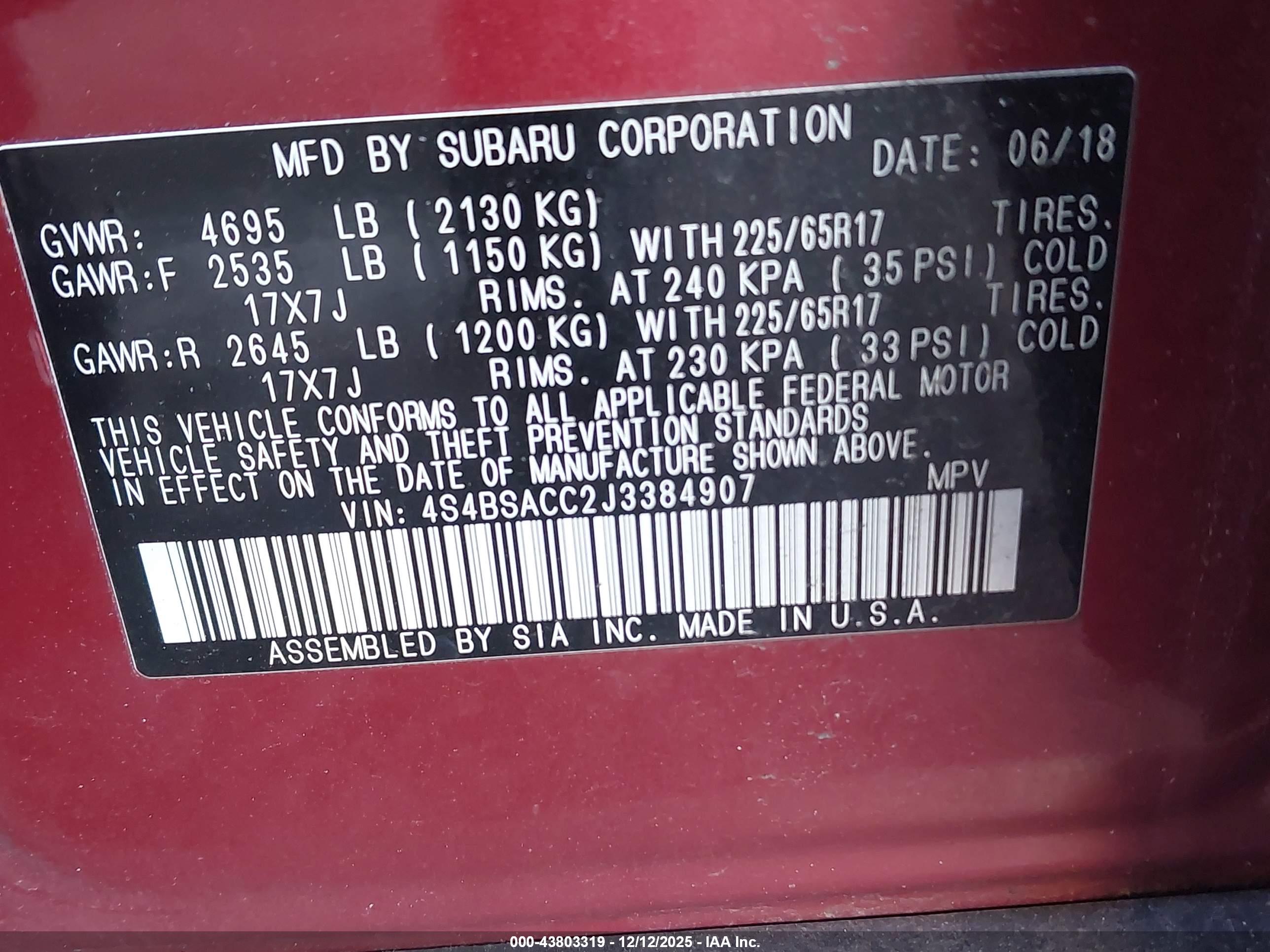 SUBARU OUTBACK image 9