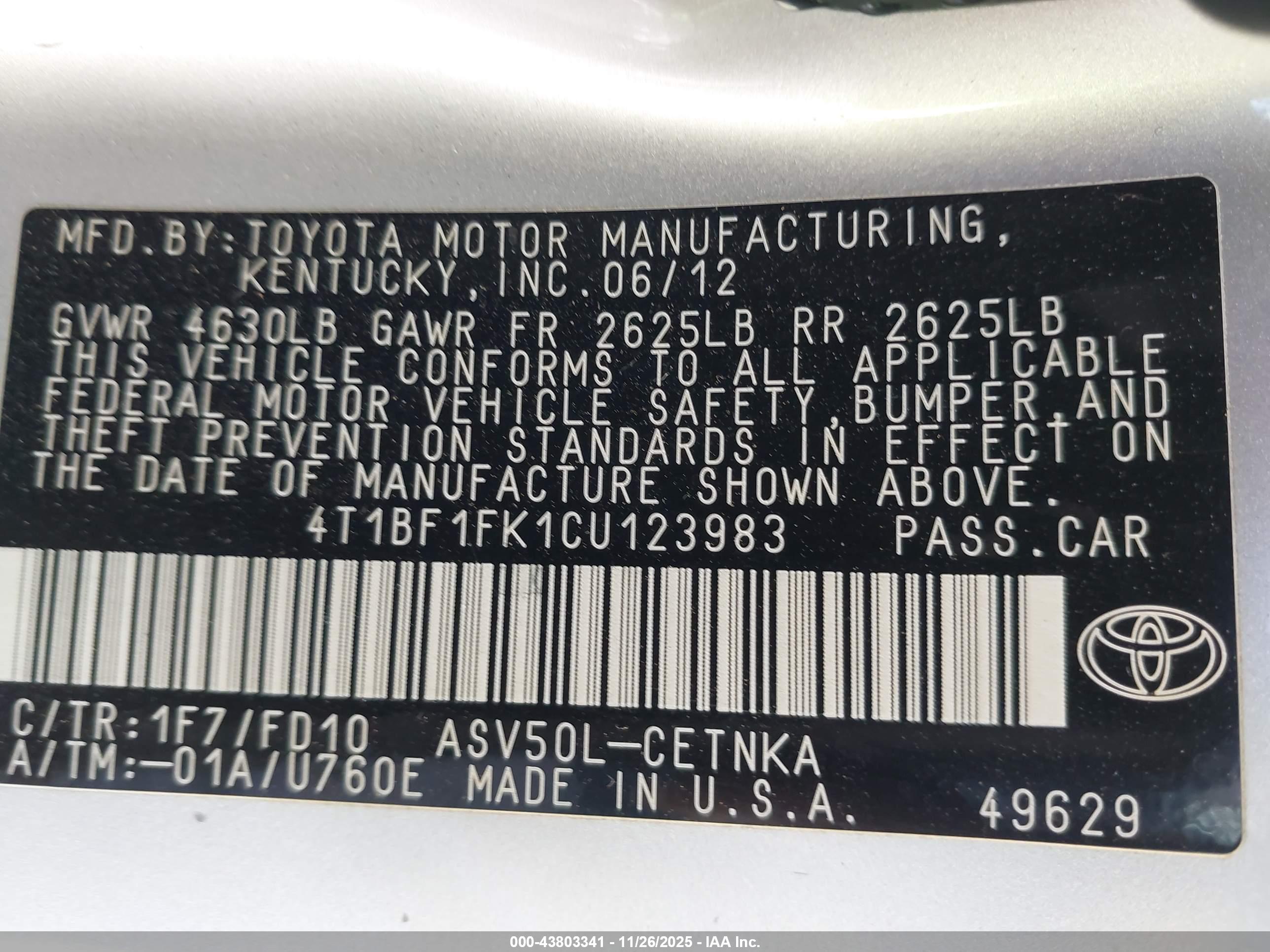 TOYOTA CAMRY image 9