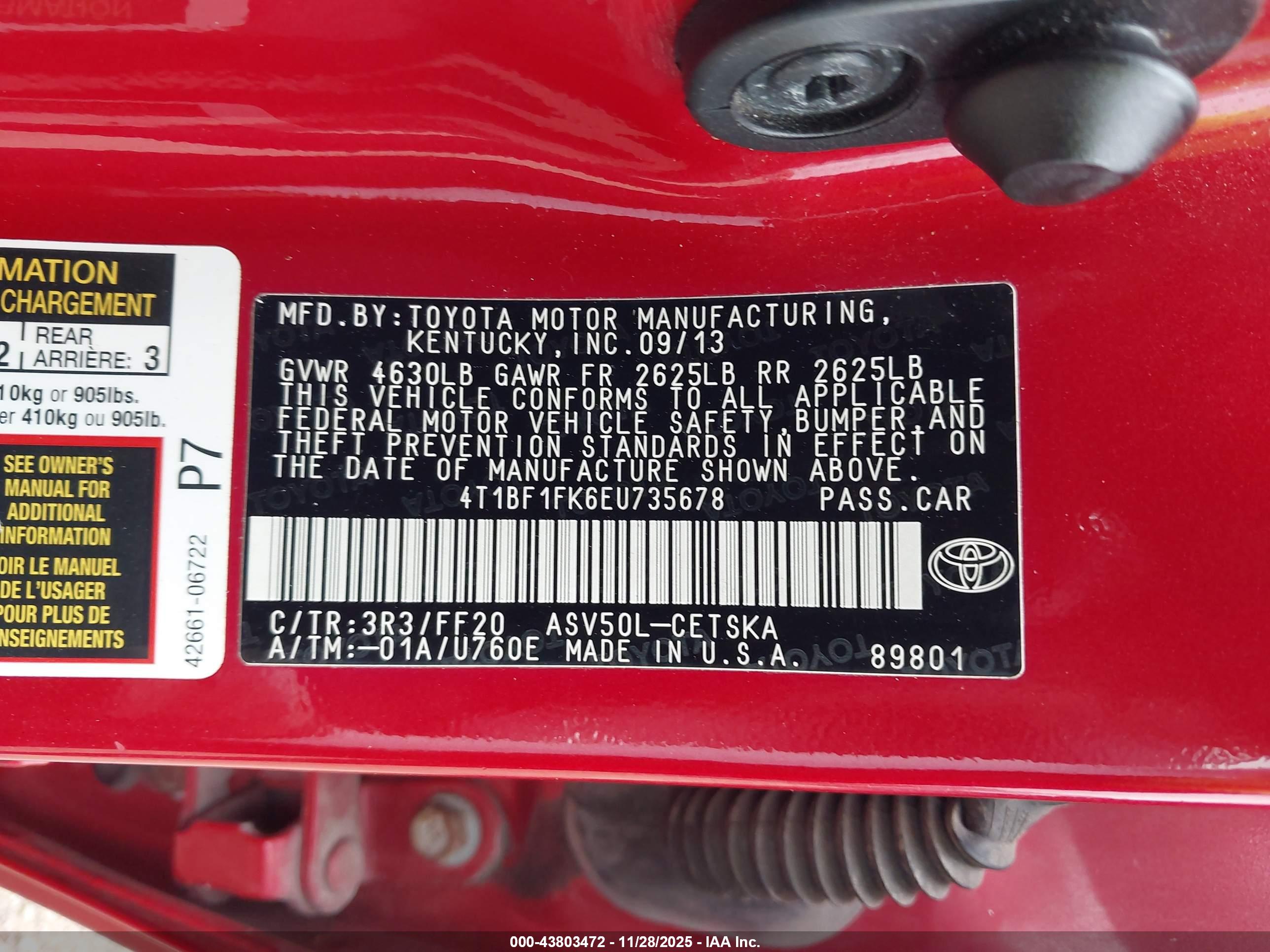 TOYOTA CAMRY image 9