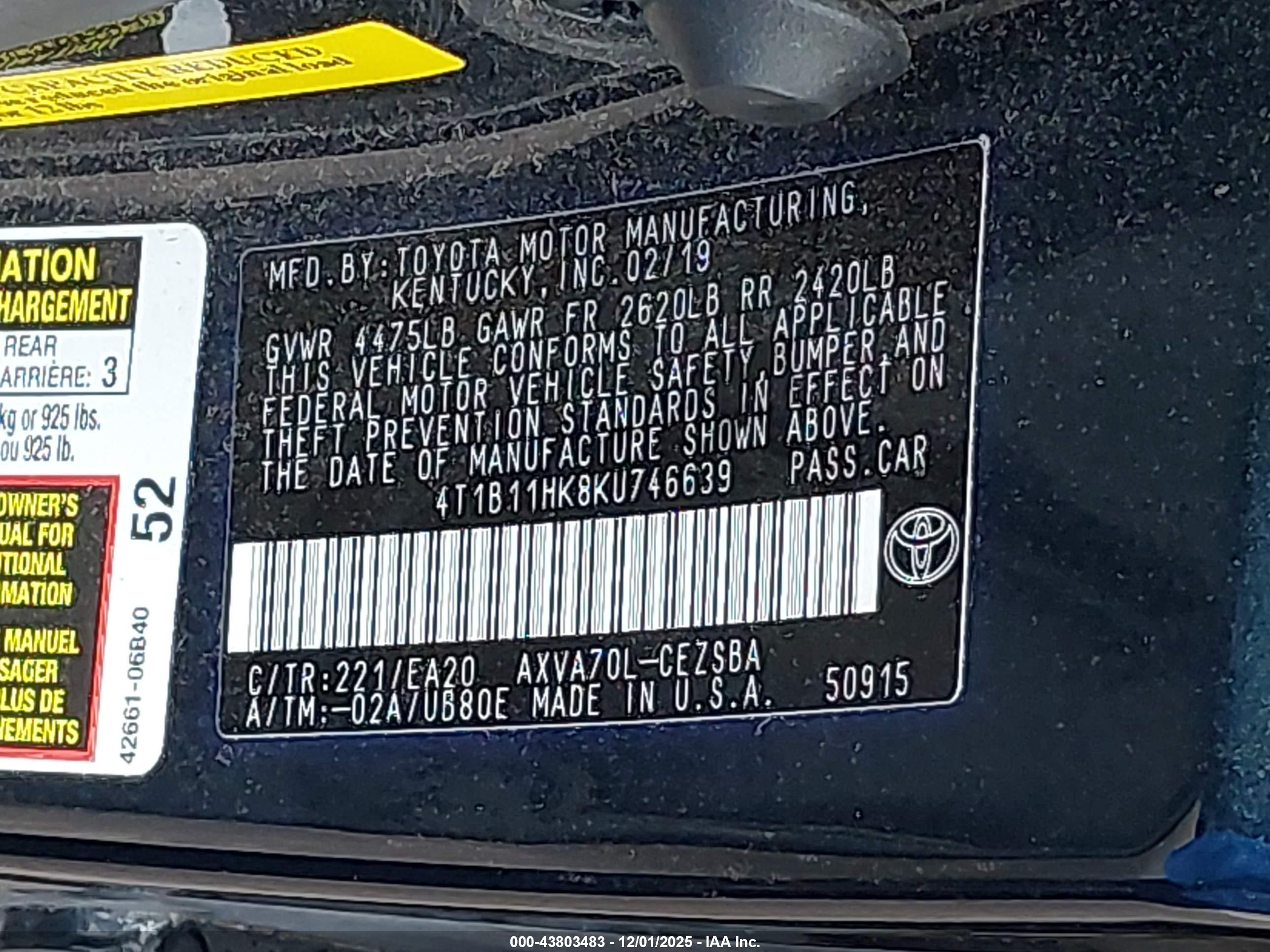 TOYOTA CAMRY image 9