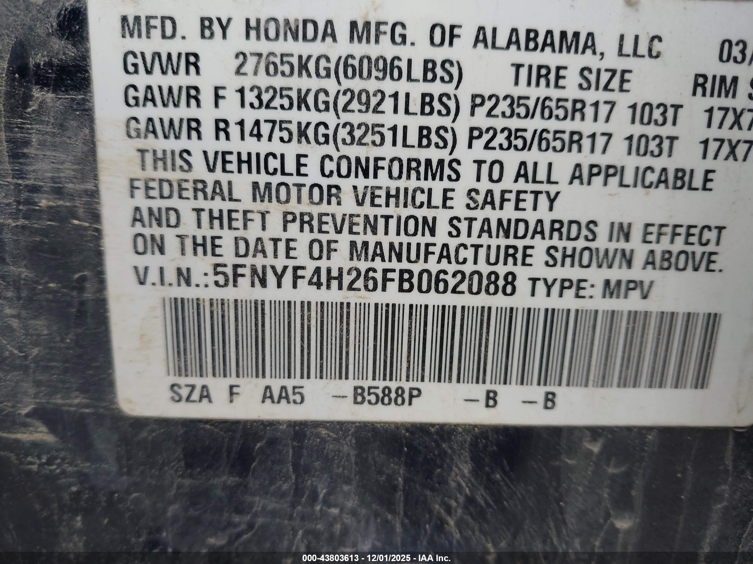 HONDA PILOT image 9