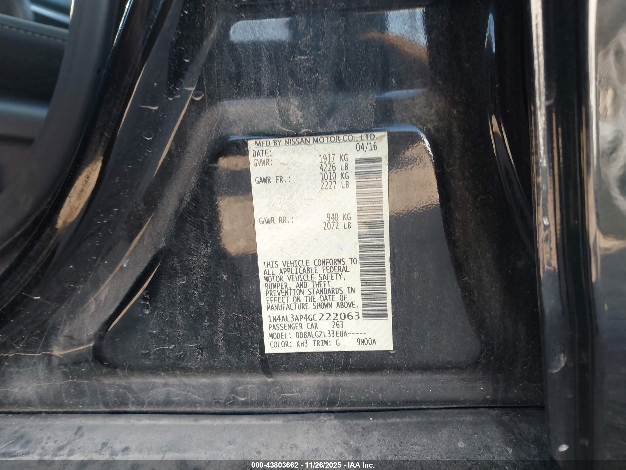 NISSAN ALTIMA image 9