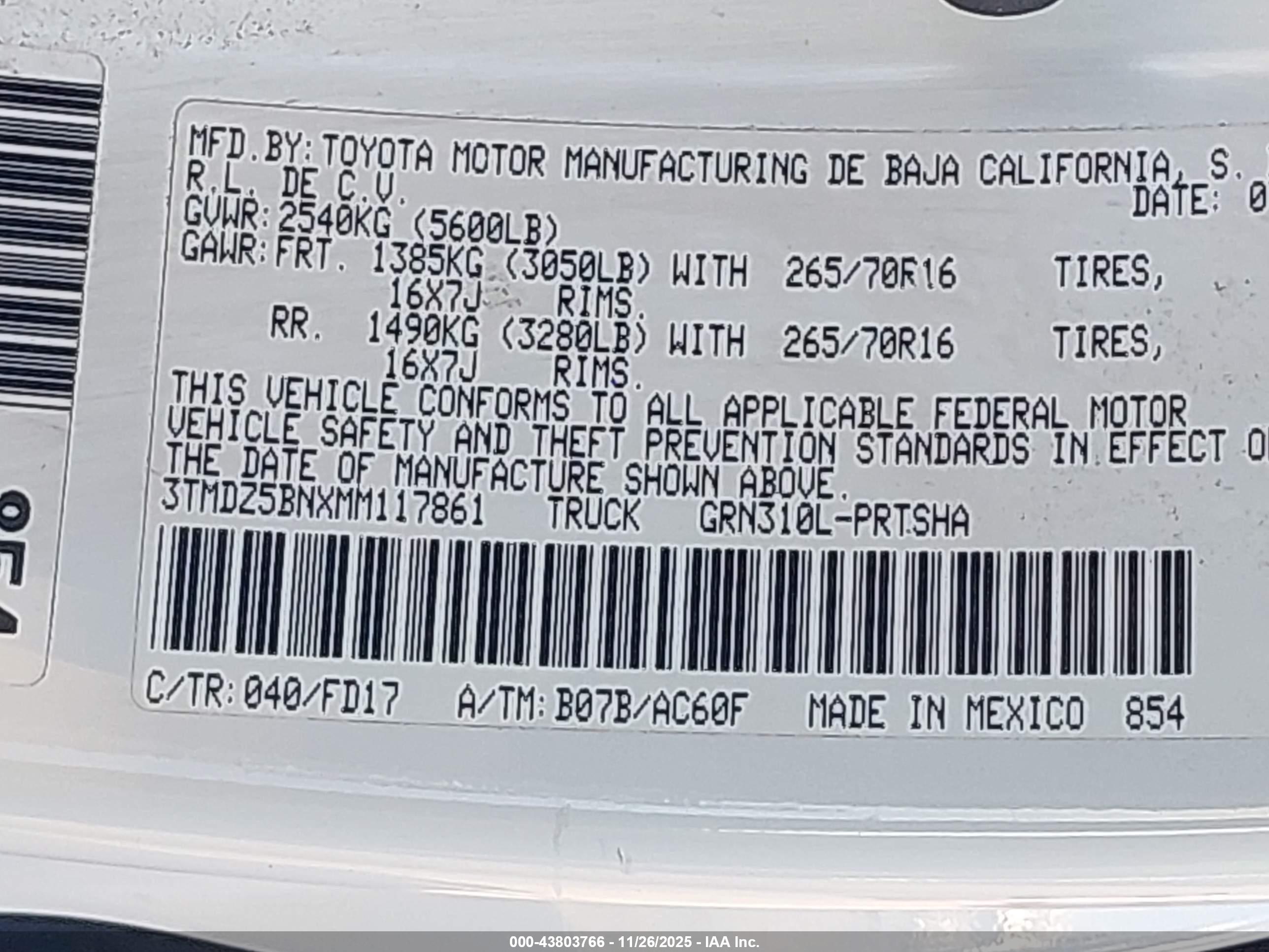 TOYOTA TACOMA image 9