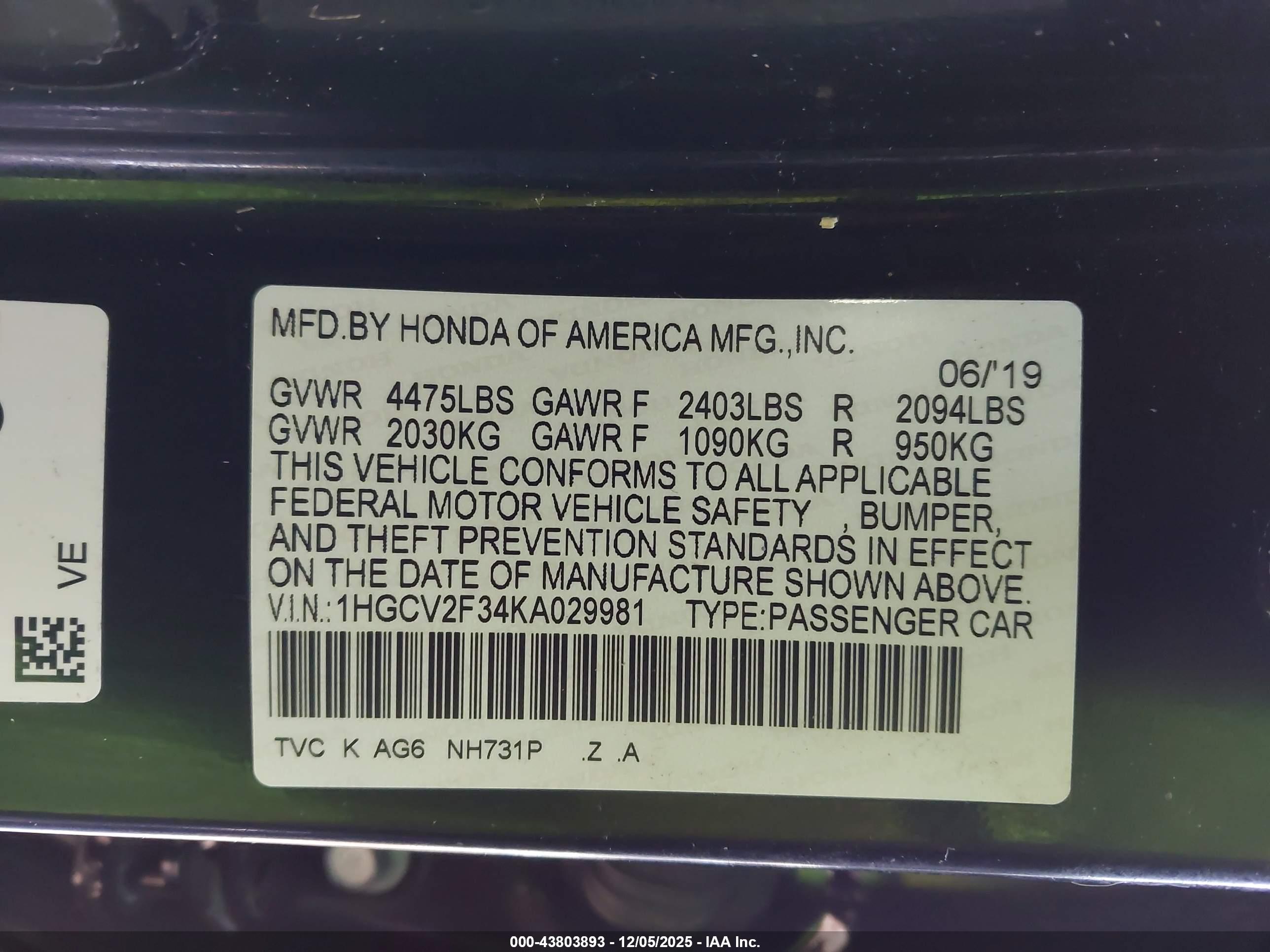 HONDA ACCORD image 9