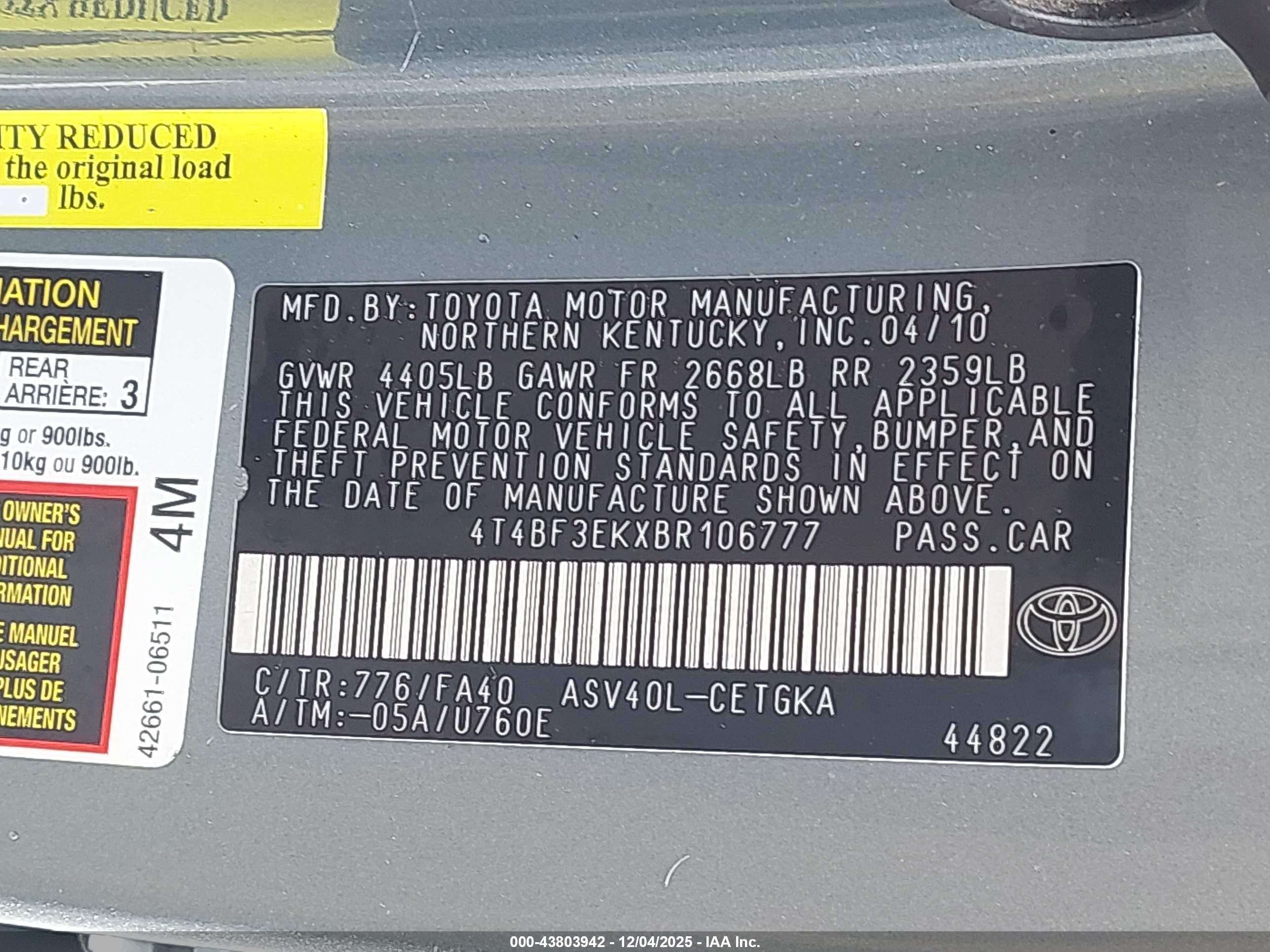 TOYOTA CAMRY image 9
