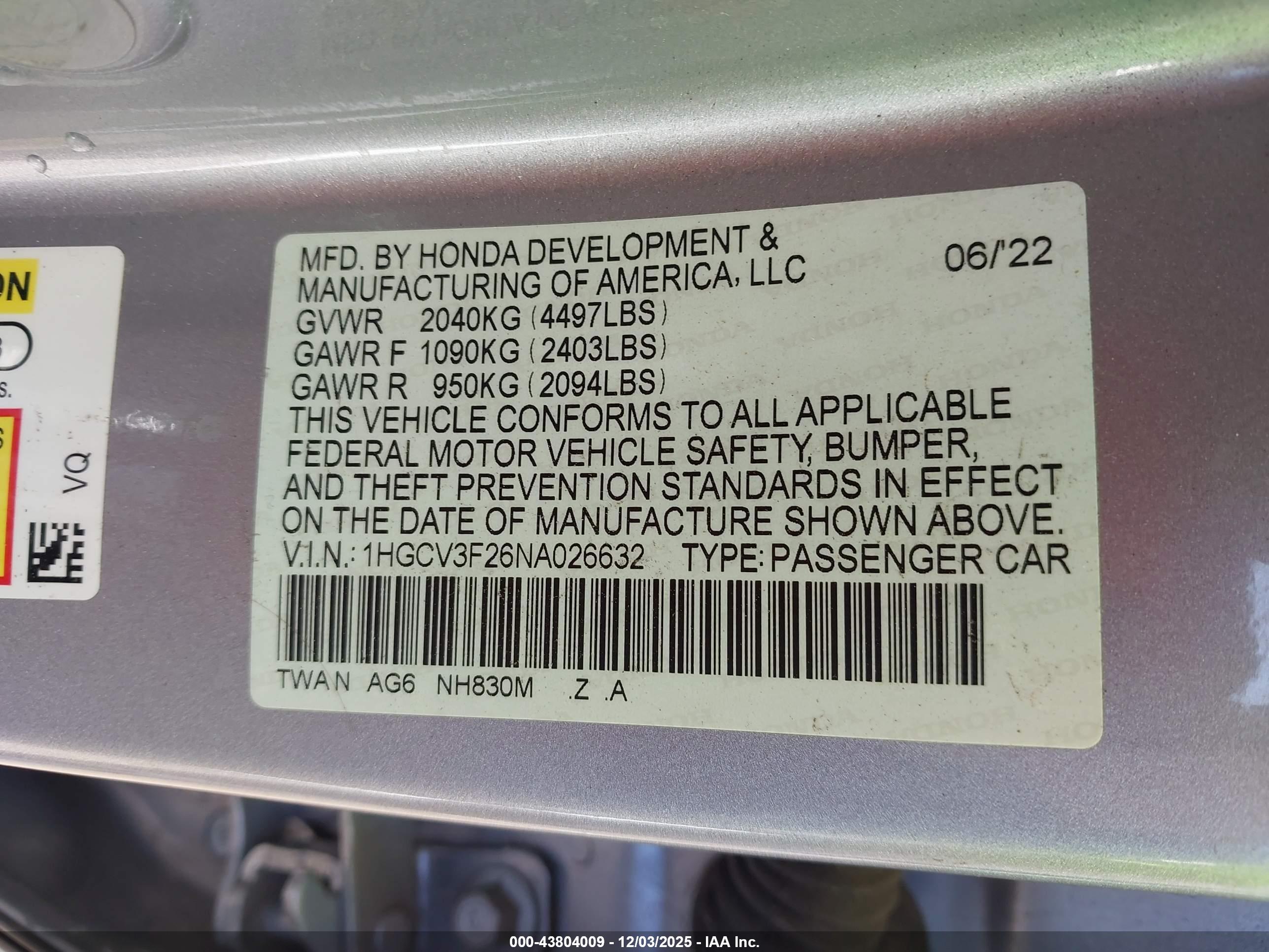 HONDA ACCORD image 9