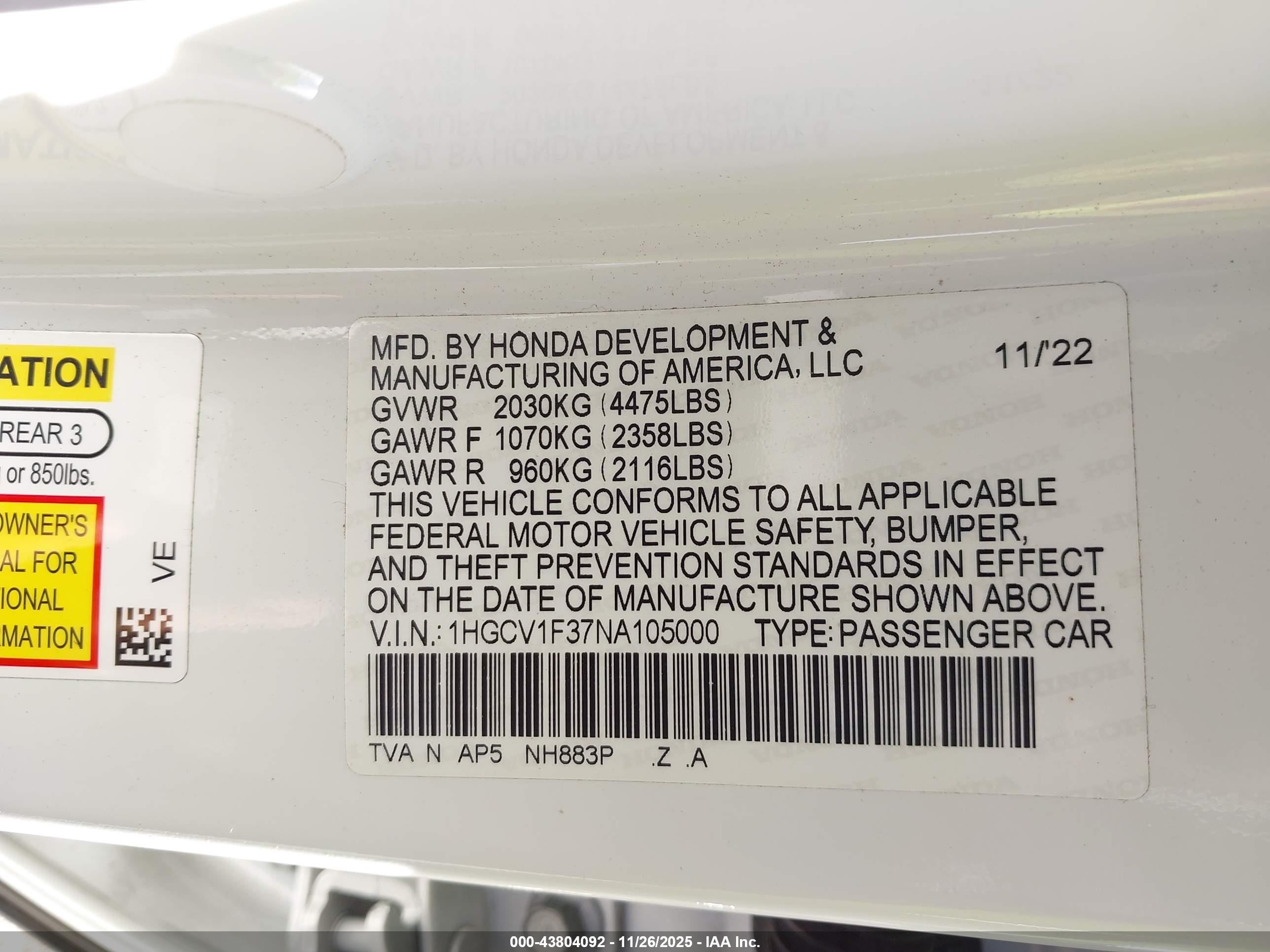 HONDA ACCORD image 9