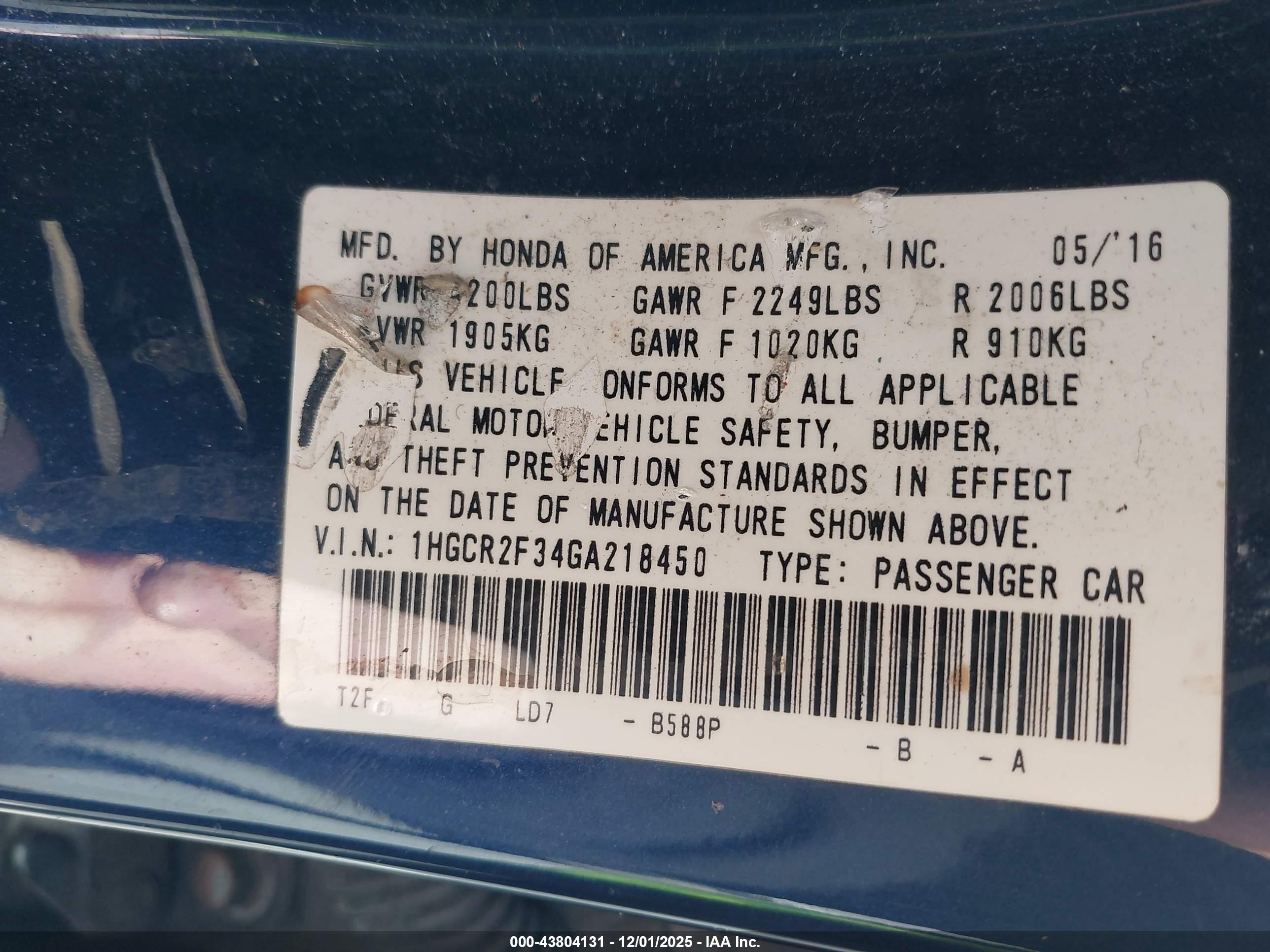HONDA ACCORD image 9