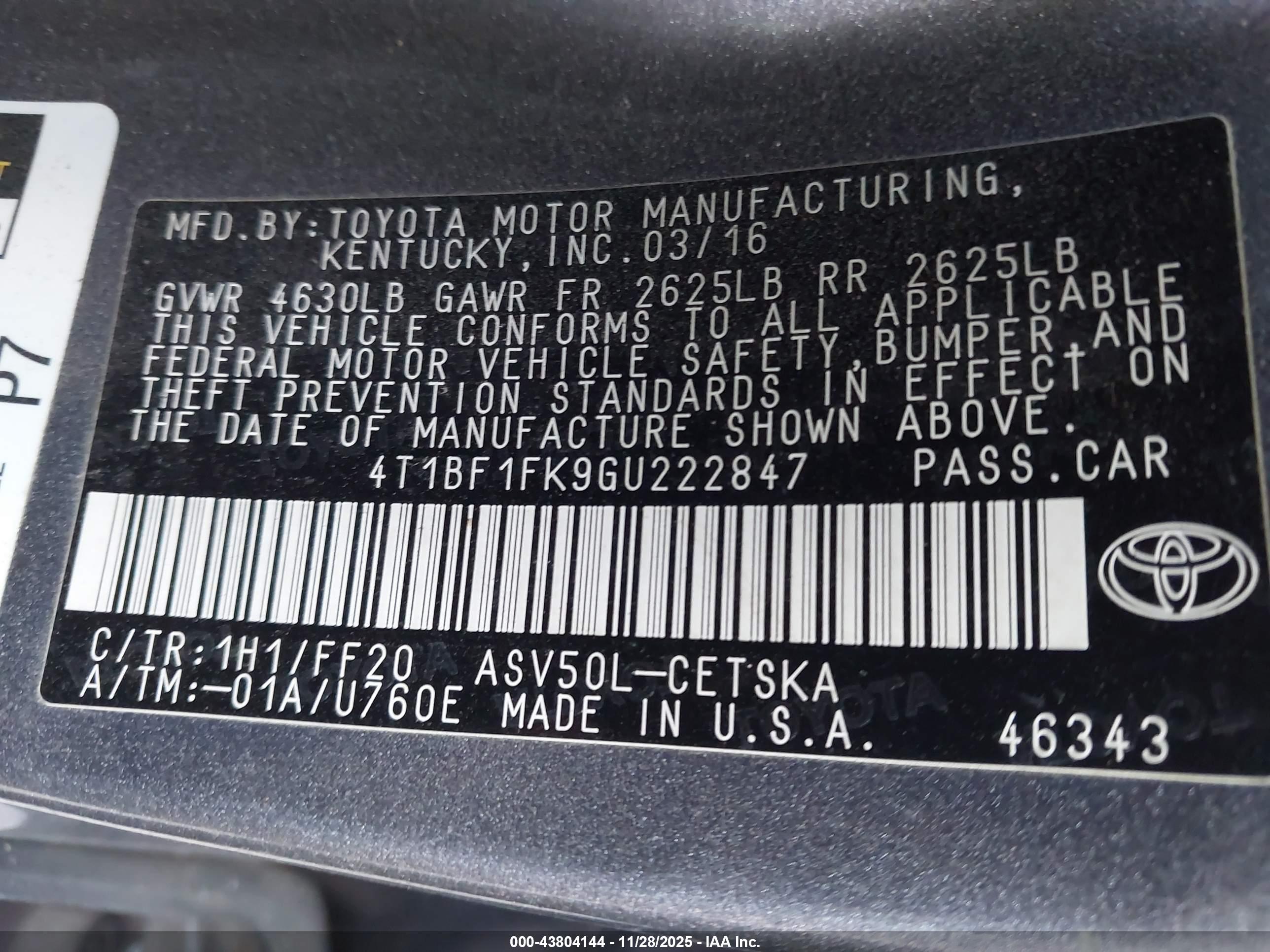 TOYOTA CAMRY image 9