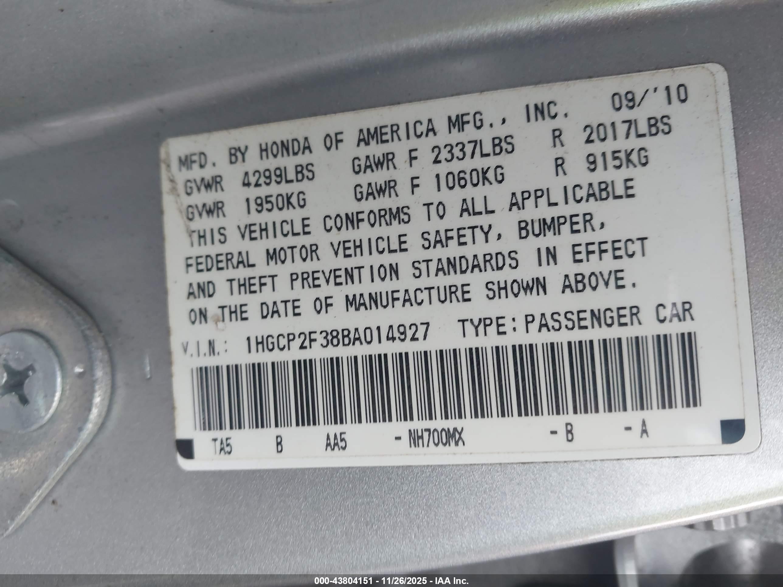 HONDA ACCORD image 9