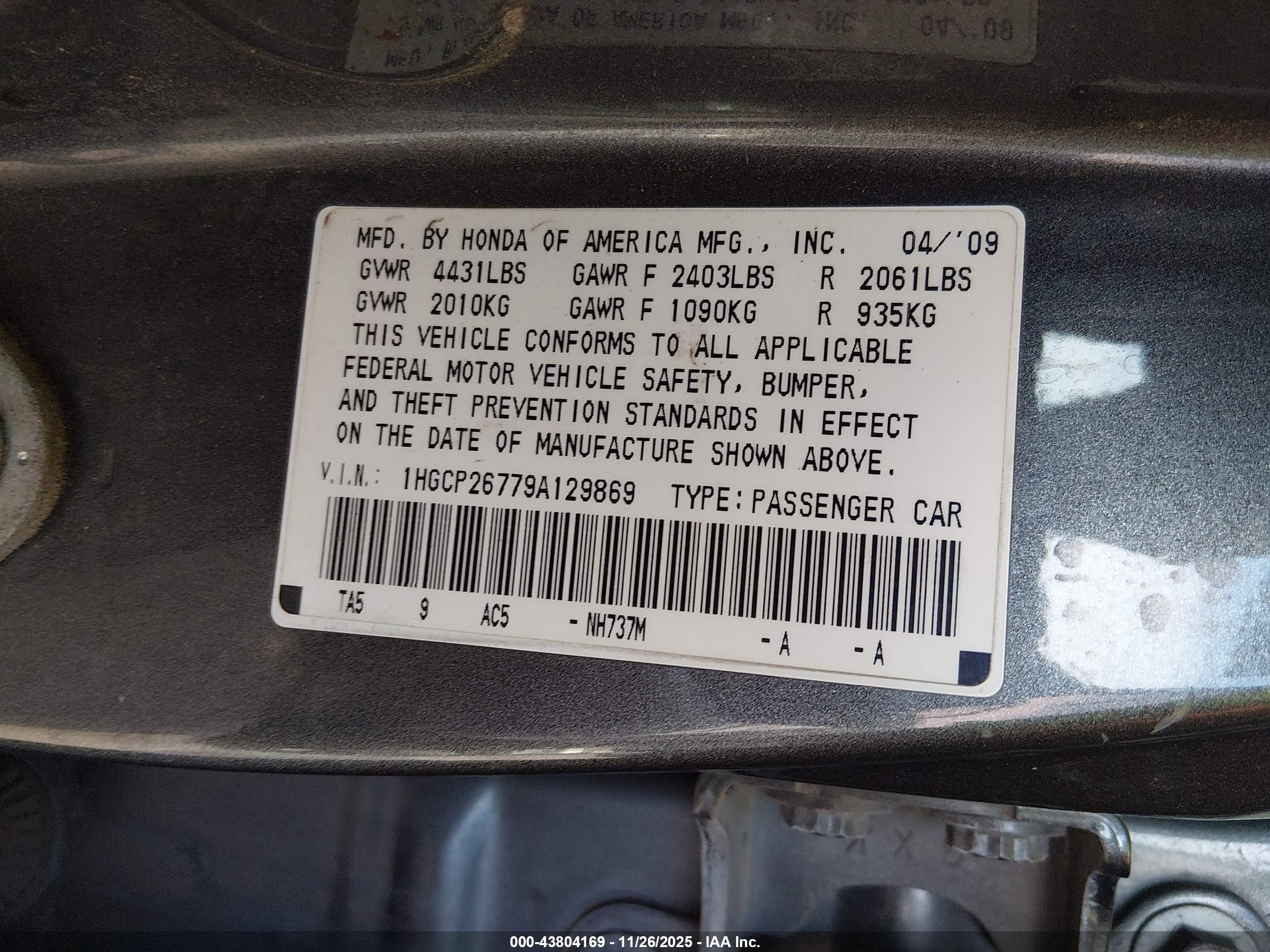 HONDA ACCORD image 9