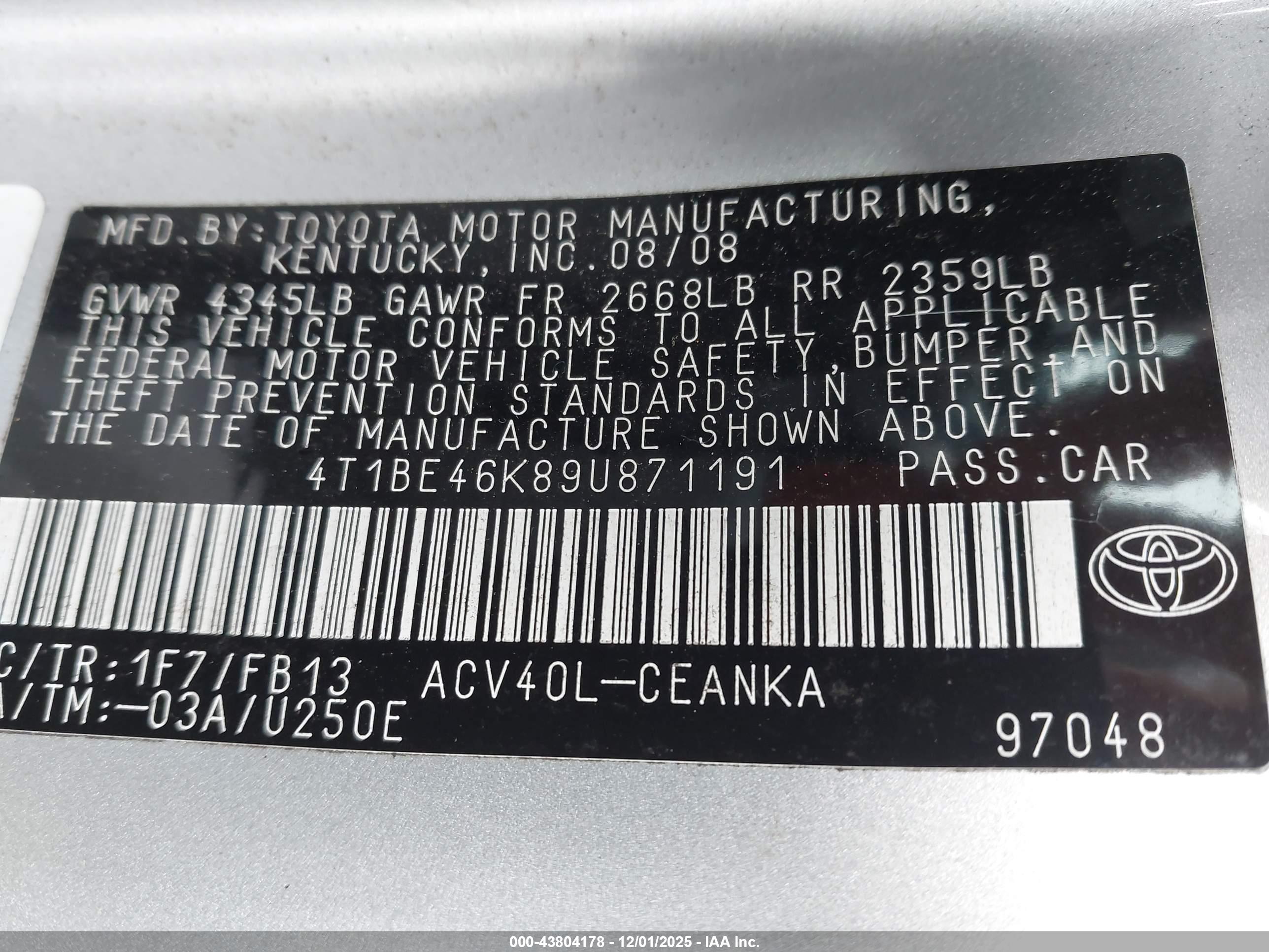 TOYOTA CAMRY image 9