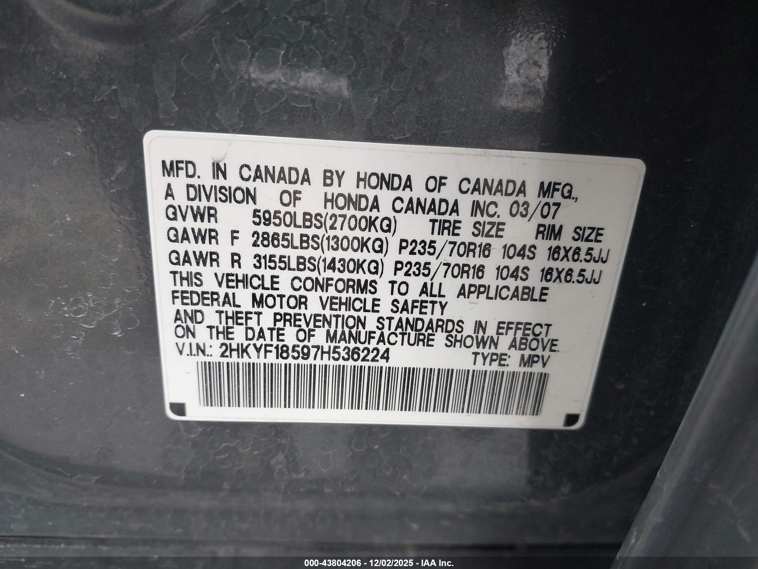 HONDA PILOT image 9