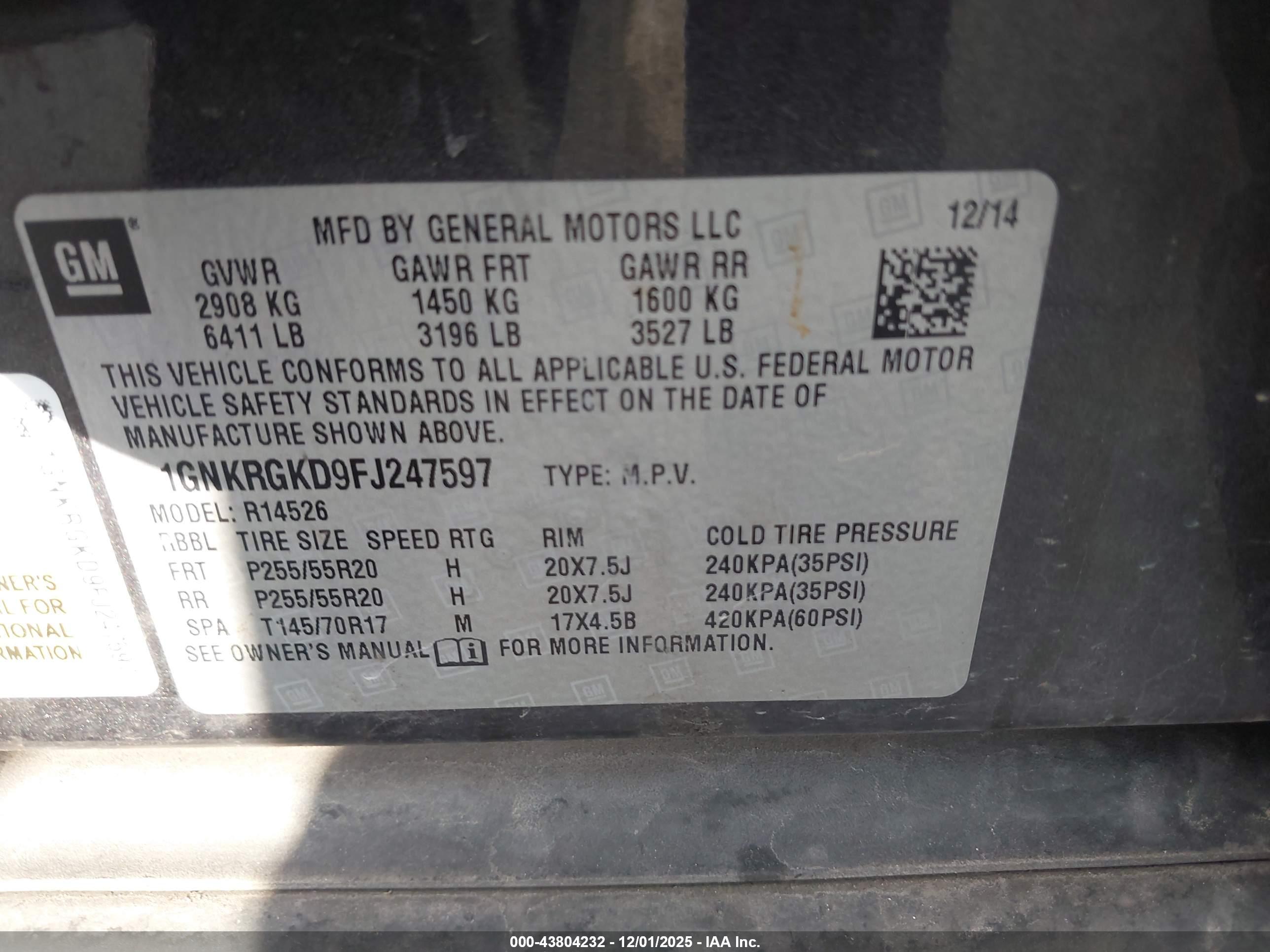 CHEVROLET TRAVERSE image 9