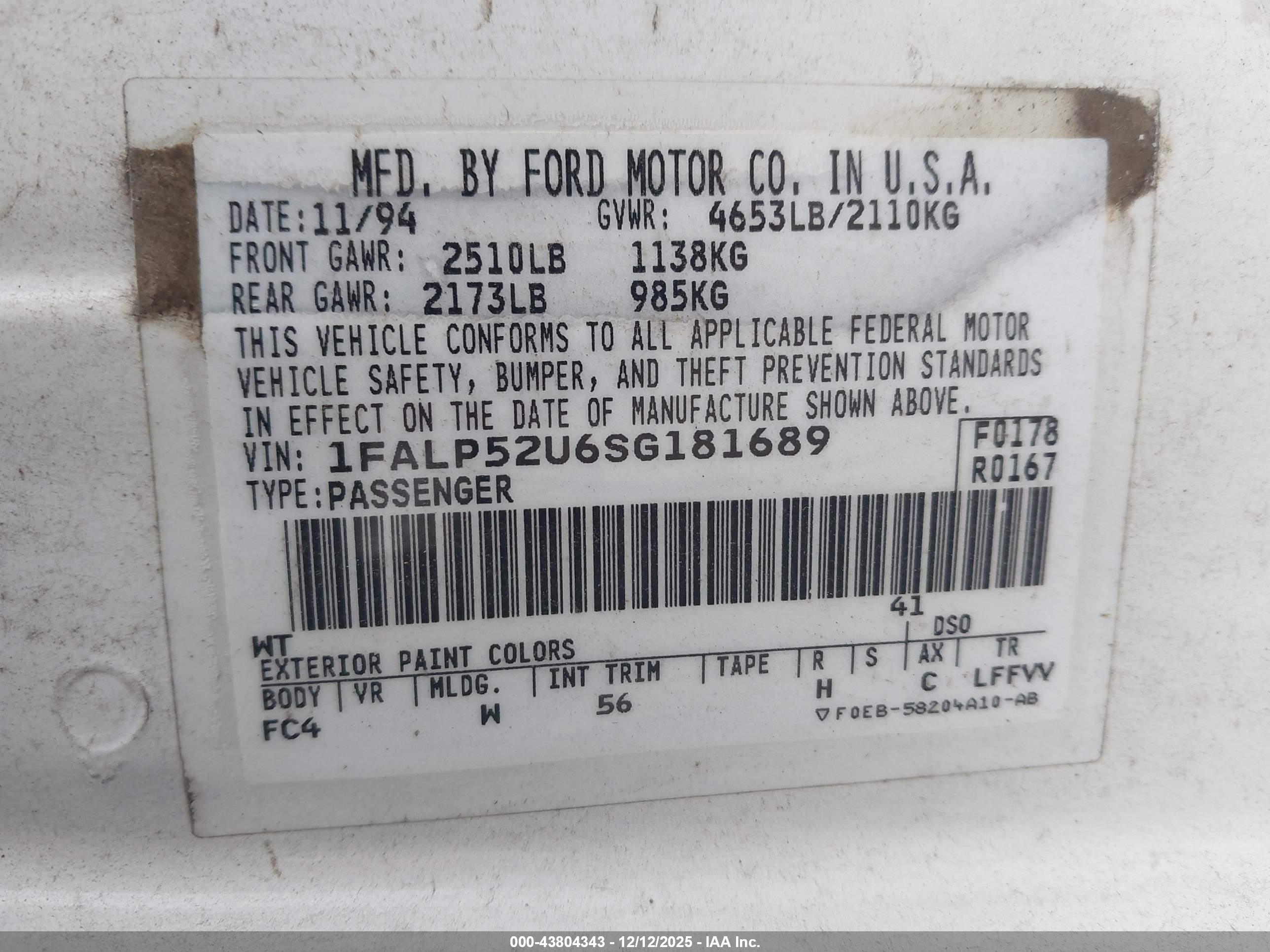 FORD TAURUS image 9