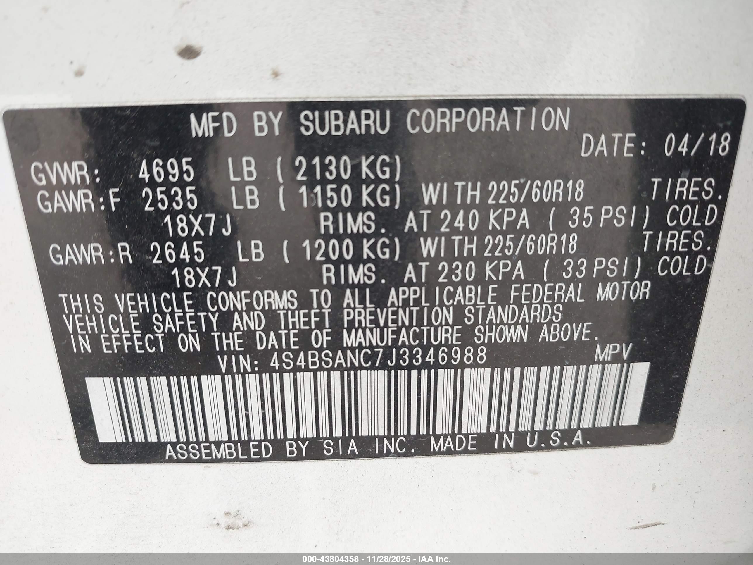 SUBARU OUTBACK image 9