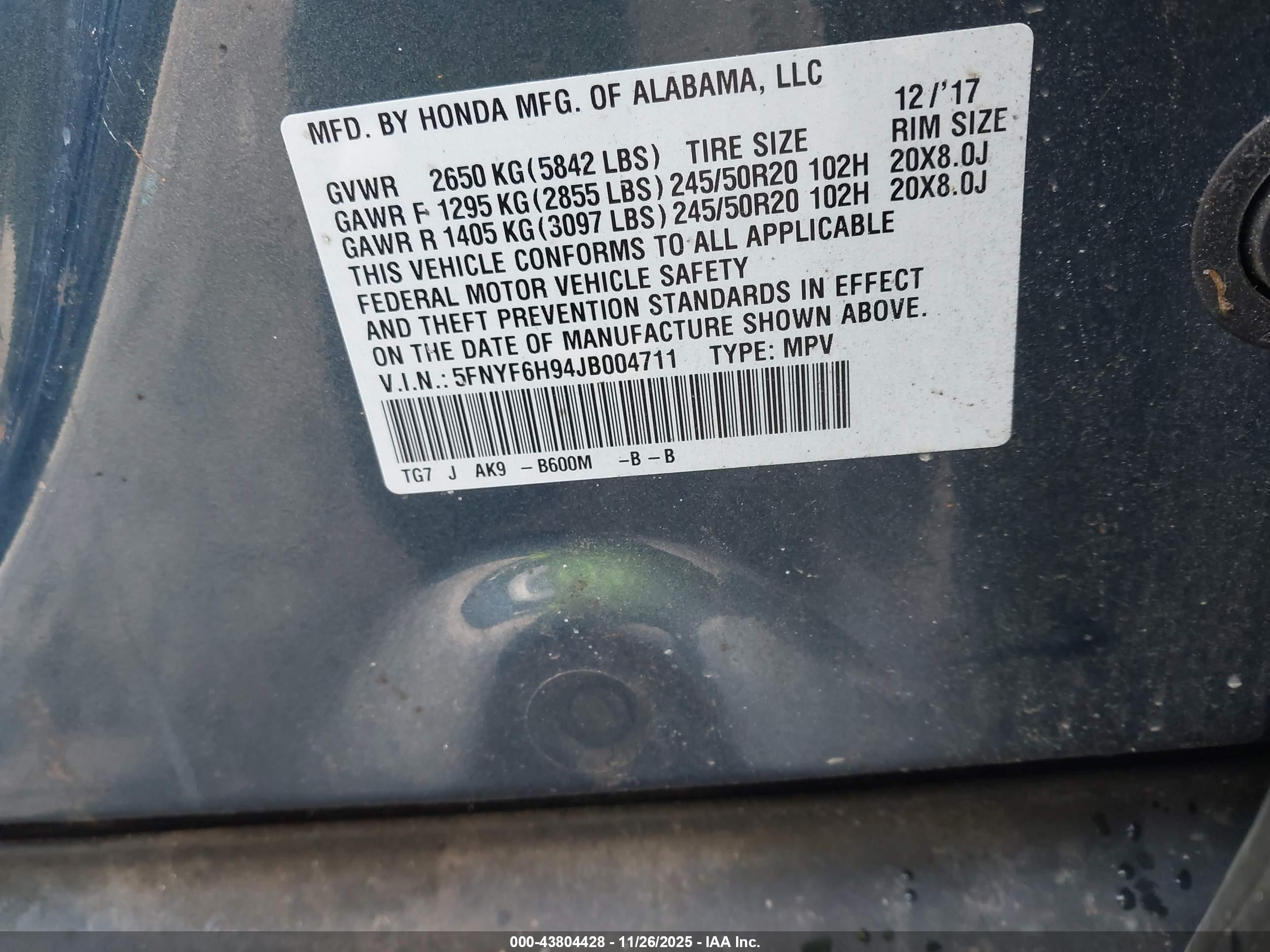 HONDA PILOT image 9