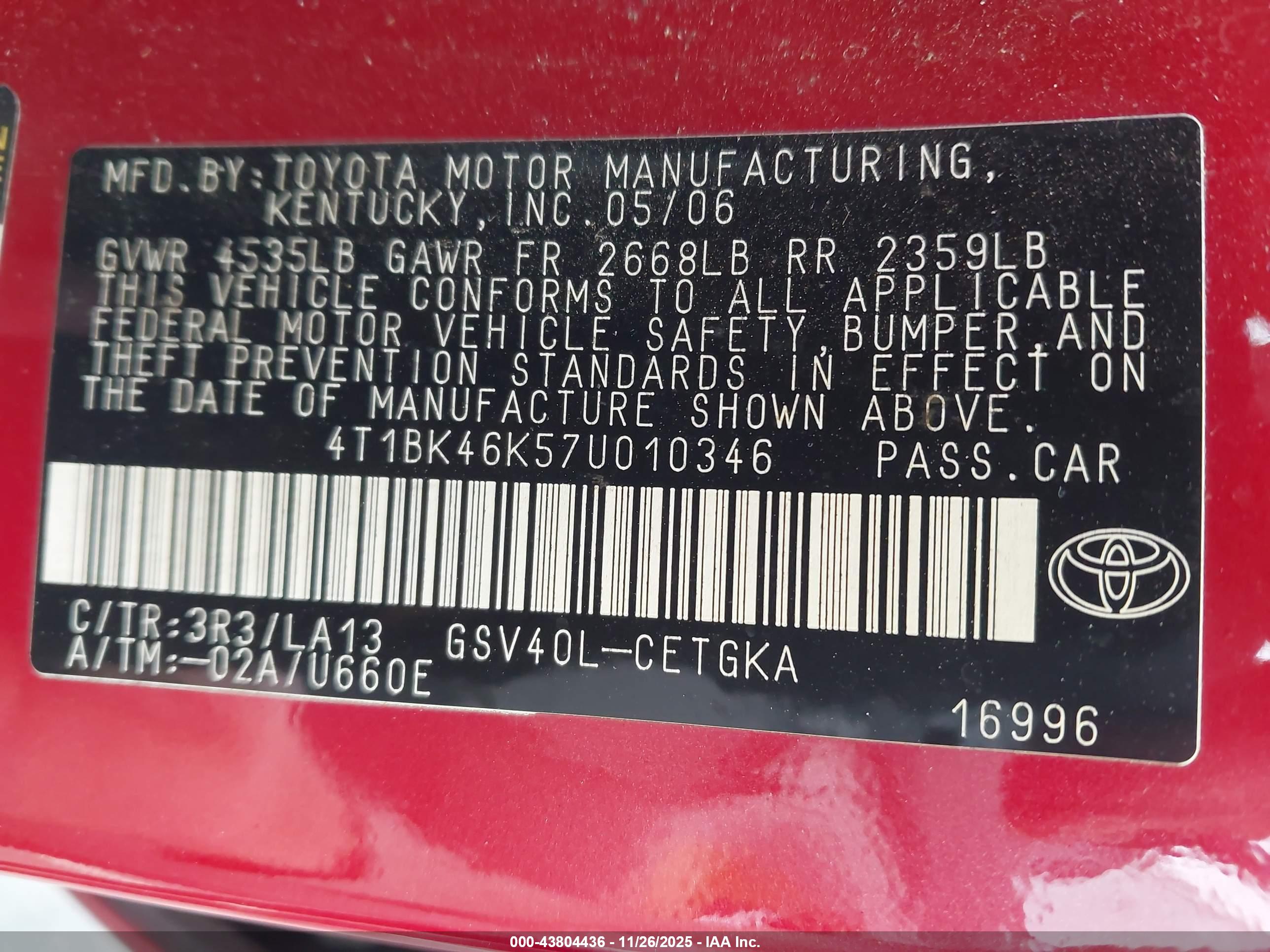 TOYOTA CAMRY image 9