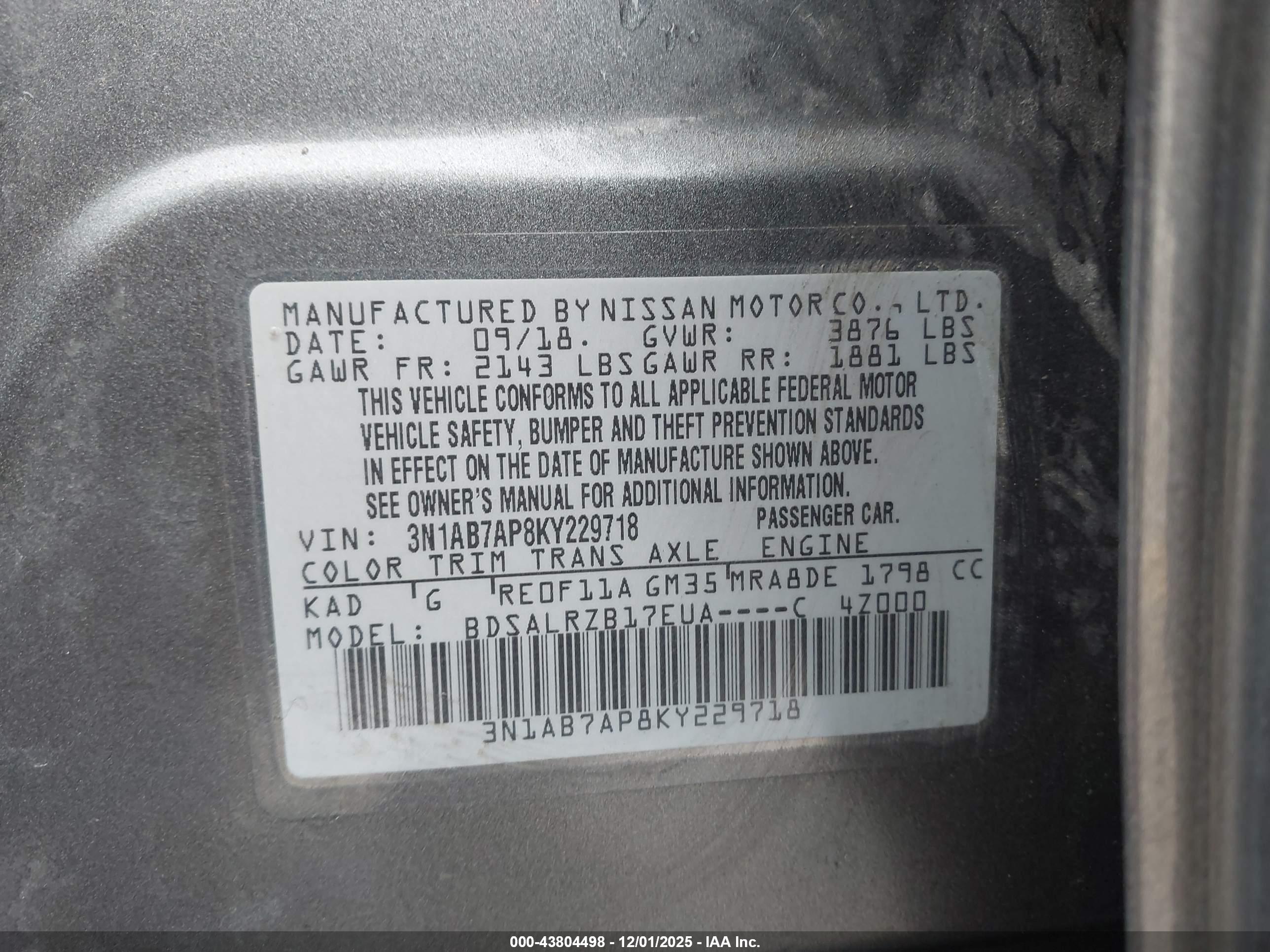 NISSAN SENTRA image 9