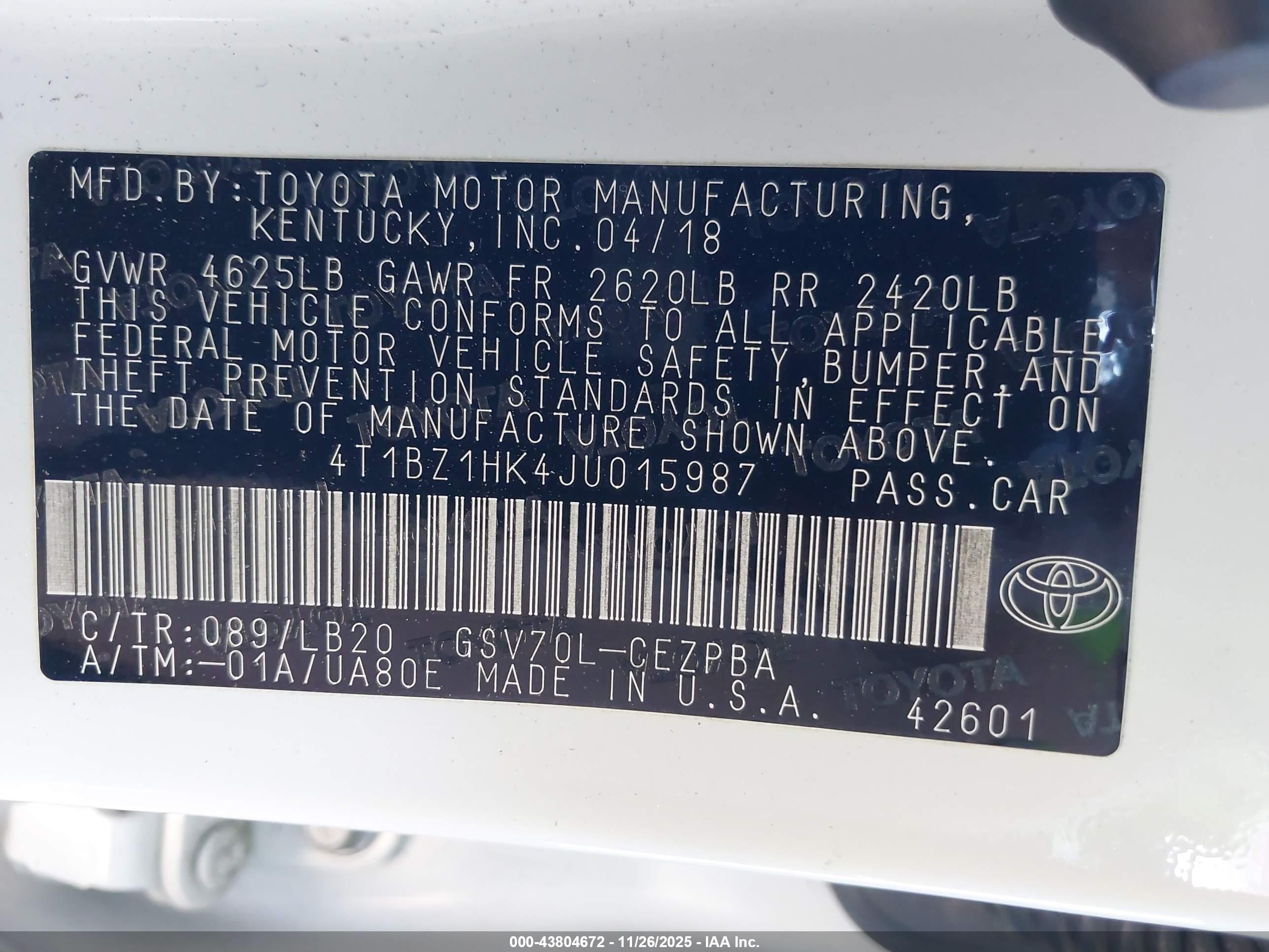 TOYOTA CAMRY image 9