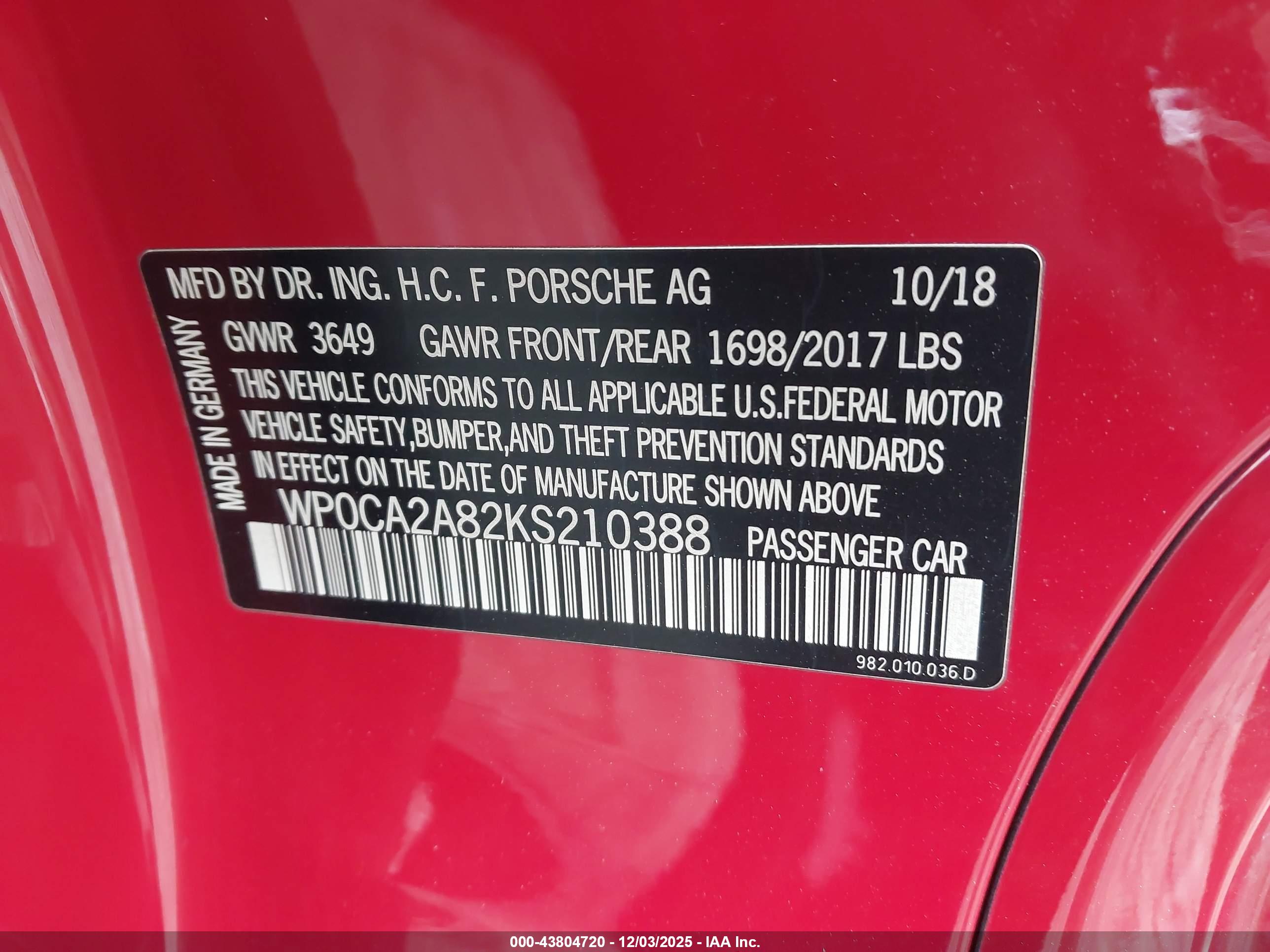 PORSCHE 718 image 9