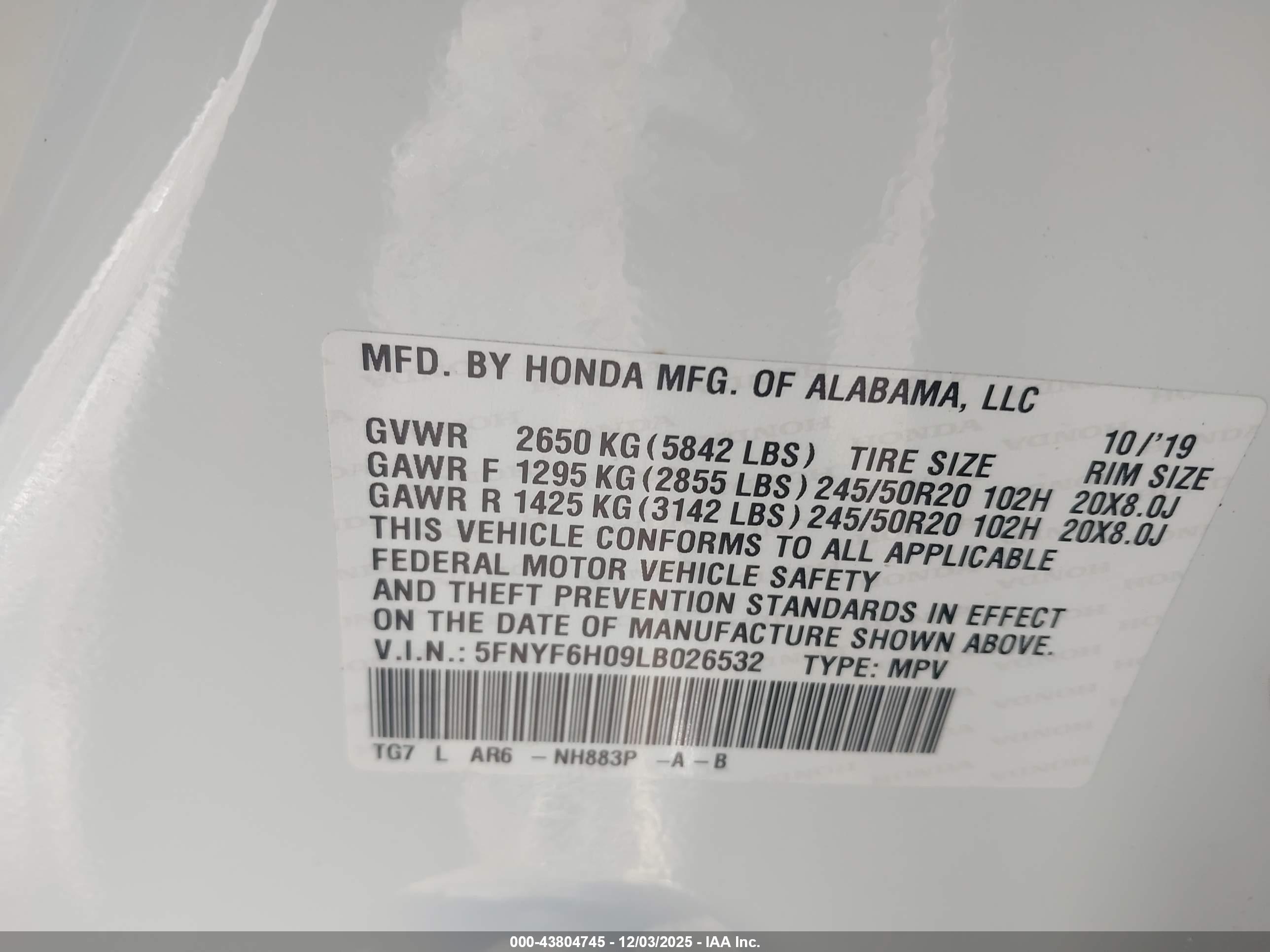 HONDA PILOT image 9