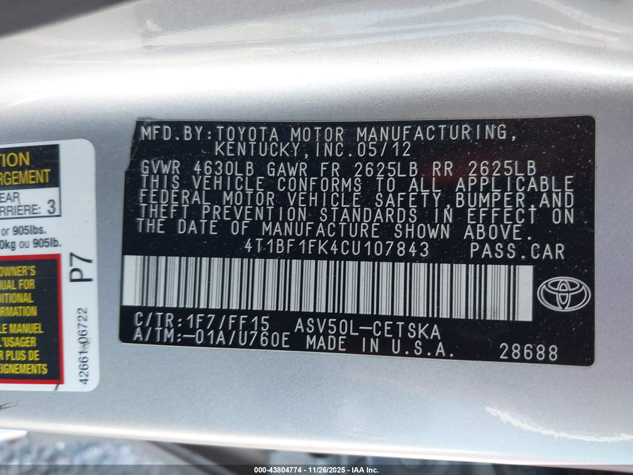 TOYOTA CAMRY image 9